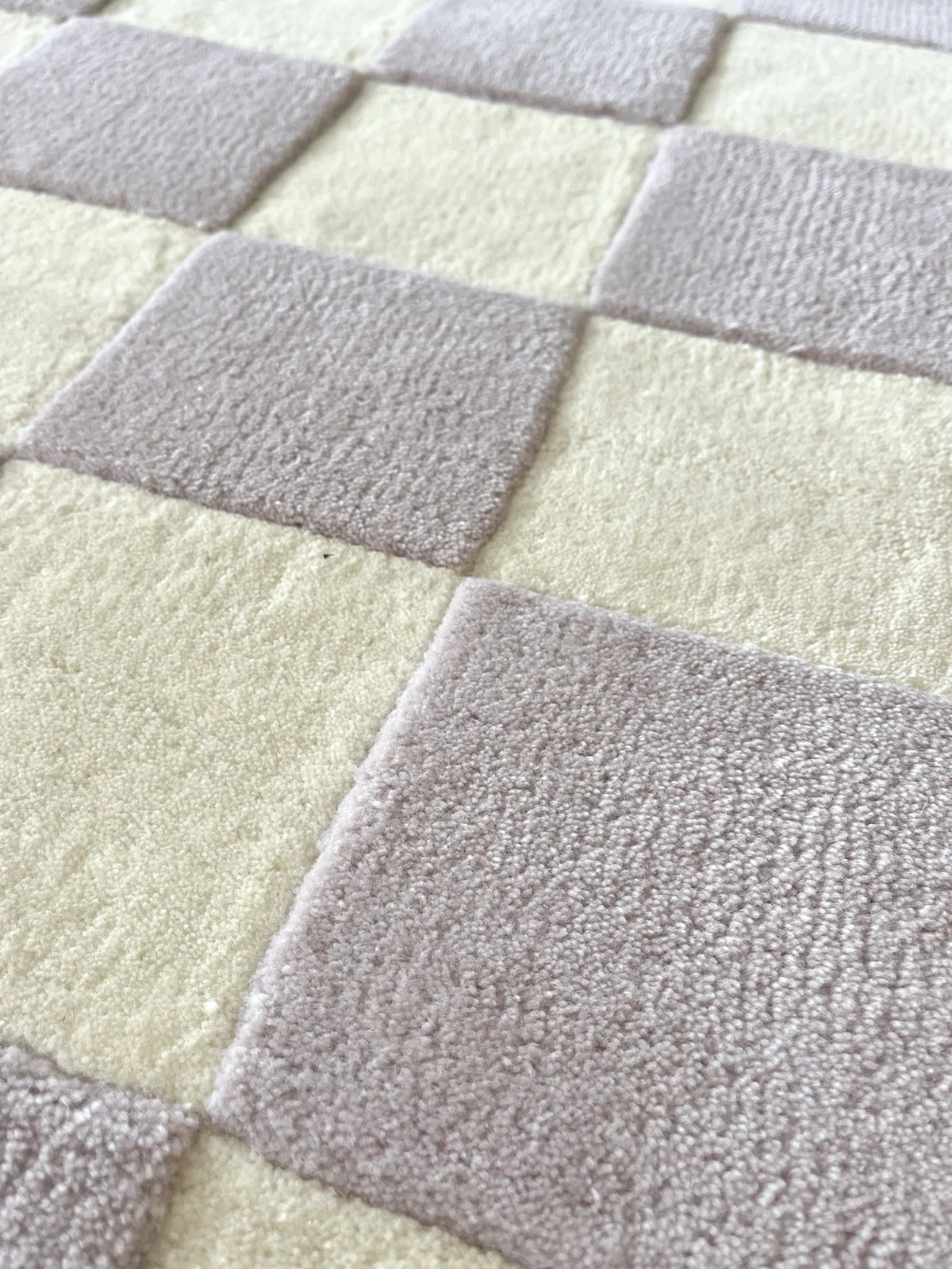 Maison Deux Rug CHECKERBOARD Lilac 2.6 x 9.8 ft - Image 2
