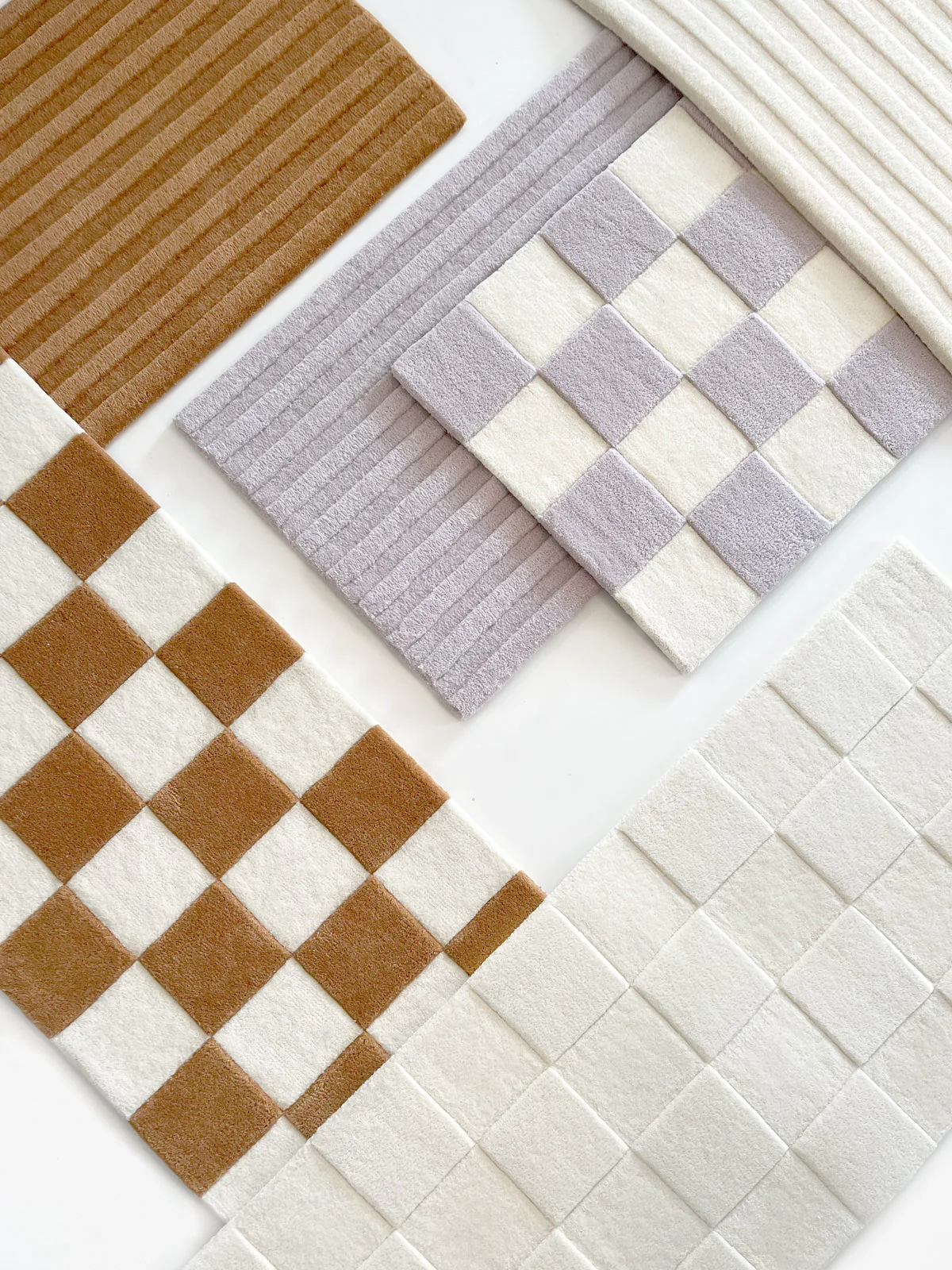 Maison Deux Rug CHECKERBOARD Off White 3.9 x 5.9ft - Image 3