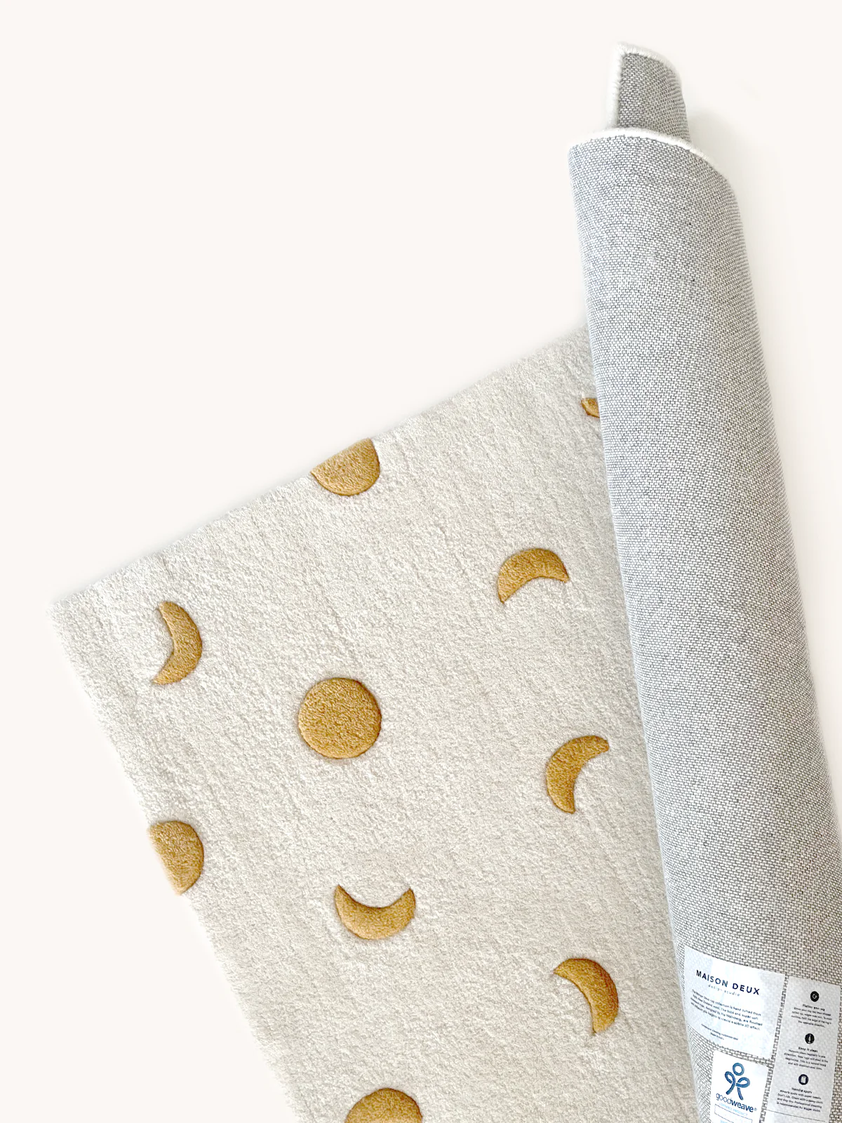 Maison Deux Rug MOONS Cream / Gold 3.9 x 5.9ft - Image 3