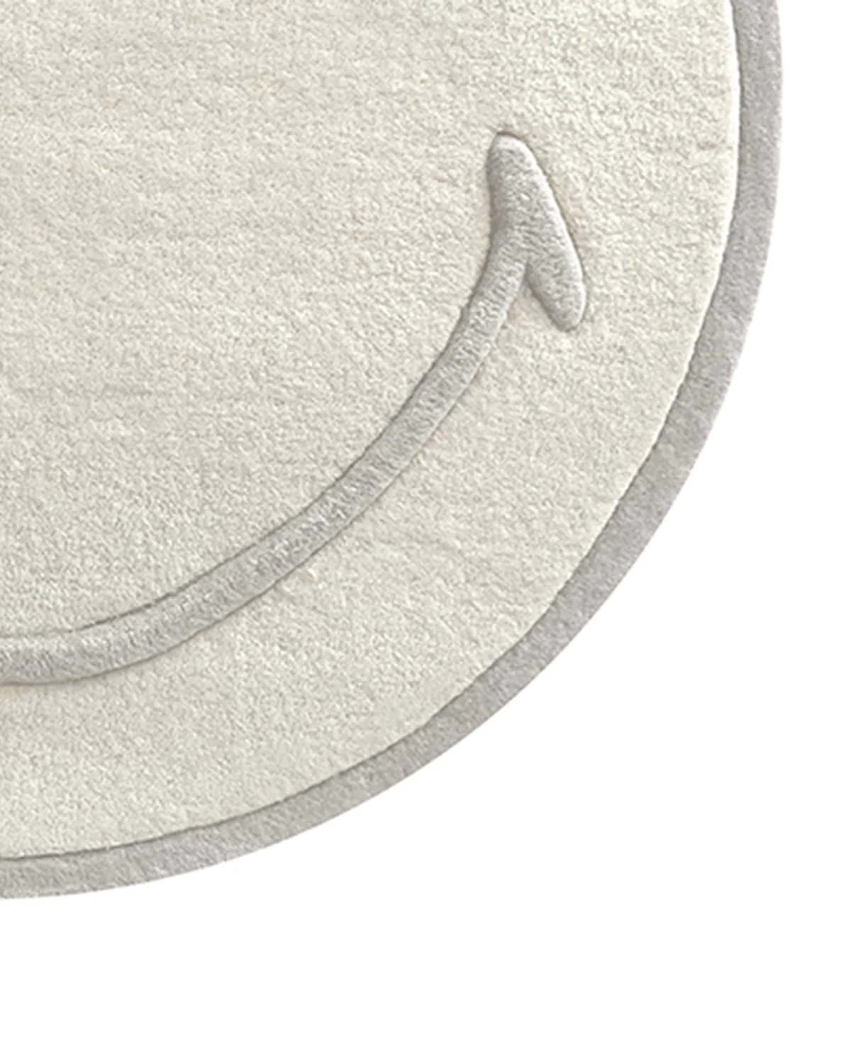 Maison Deux Rug SMILEY White Natural Round Diam. 3.2ft - Image 2