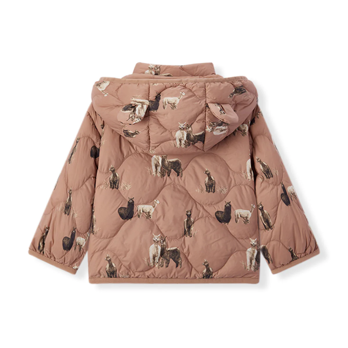Milkbarn Alpaca Lightweight Down Hooded Jacket - Image 2