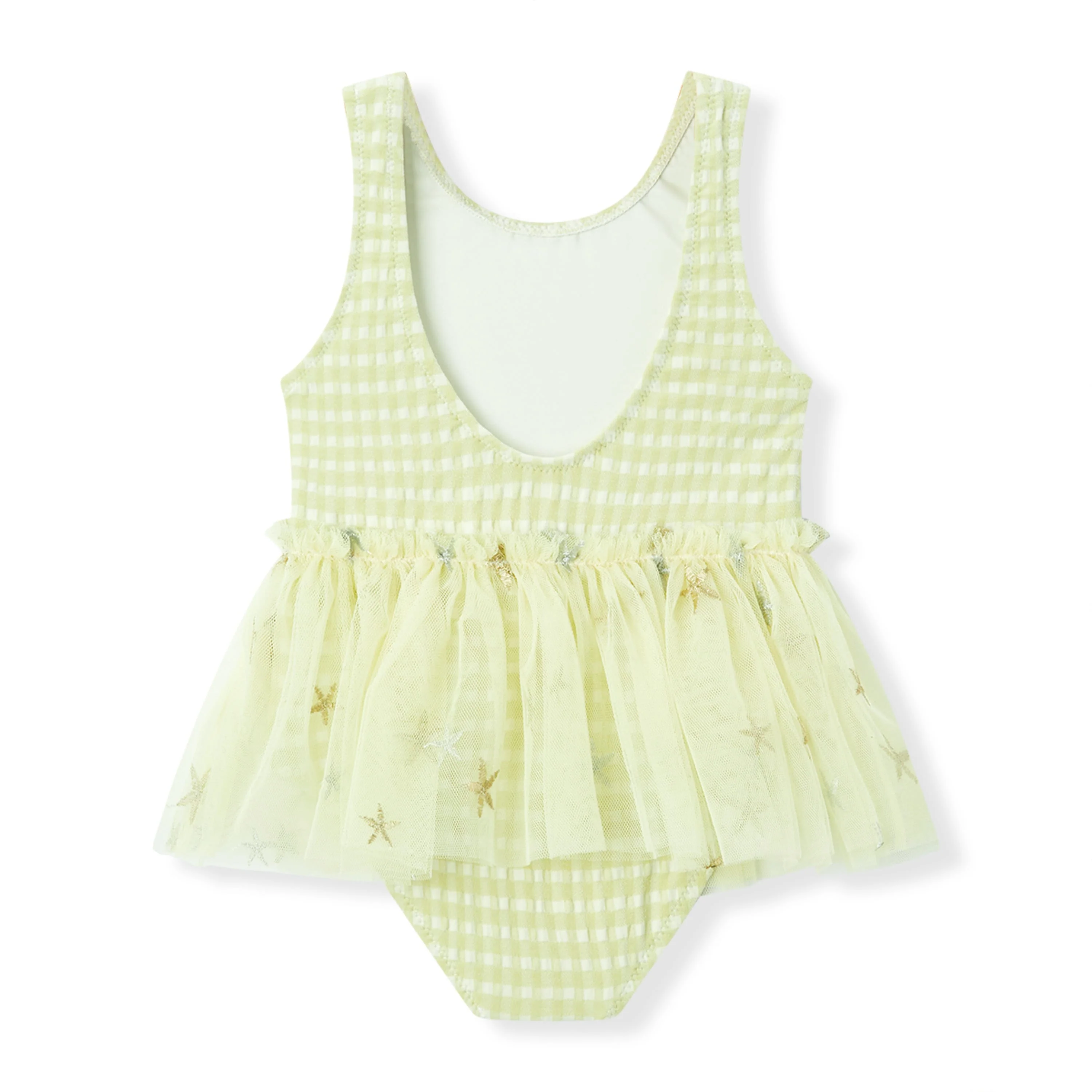 Milkbarn Green Gingham Ballet Skirt Swimsuit - Image 2