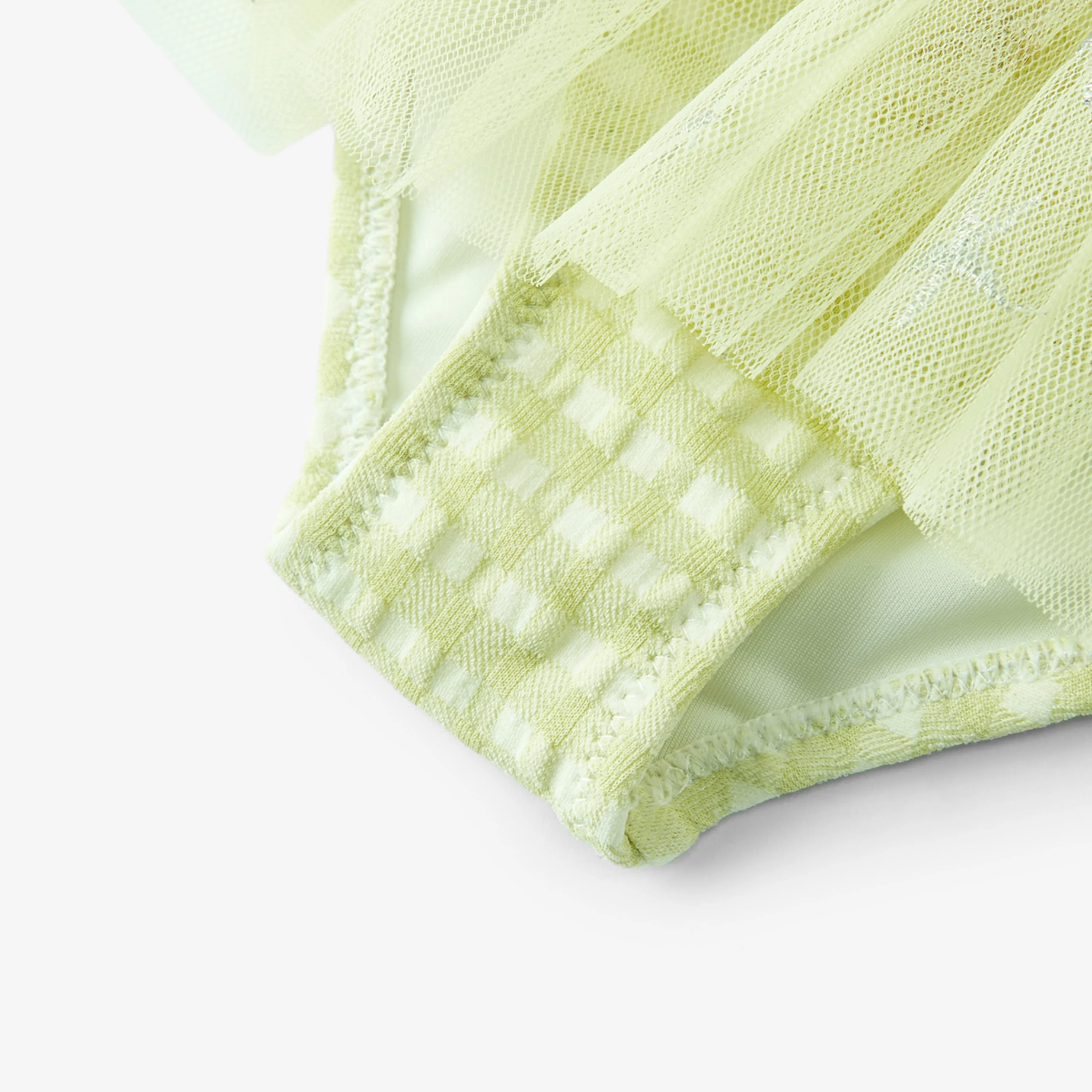 Milkbarn Green Gingham Ballet Skirt Swimsuit - Image 4