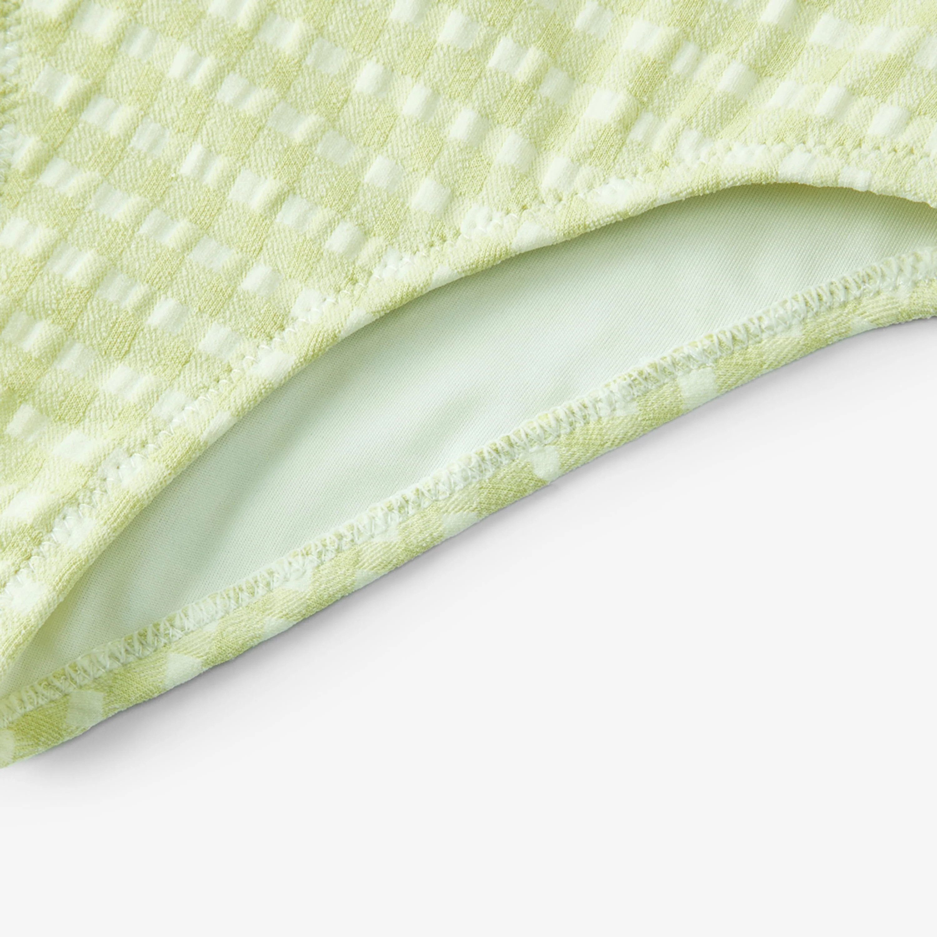 Milkbarn Green Gingham Ruffle Square Neck Swimsuit - Image 4