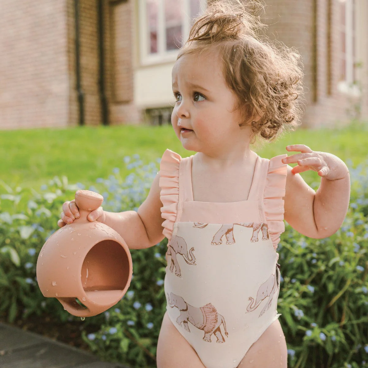 Milkbarn Green Gingham Ruffle Square Neck Swimsuit - Image 7