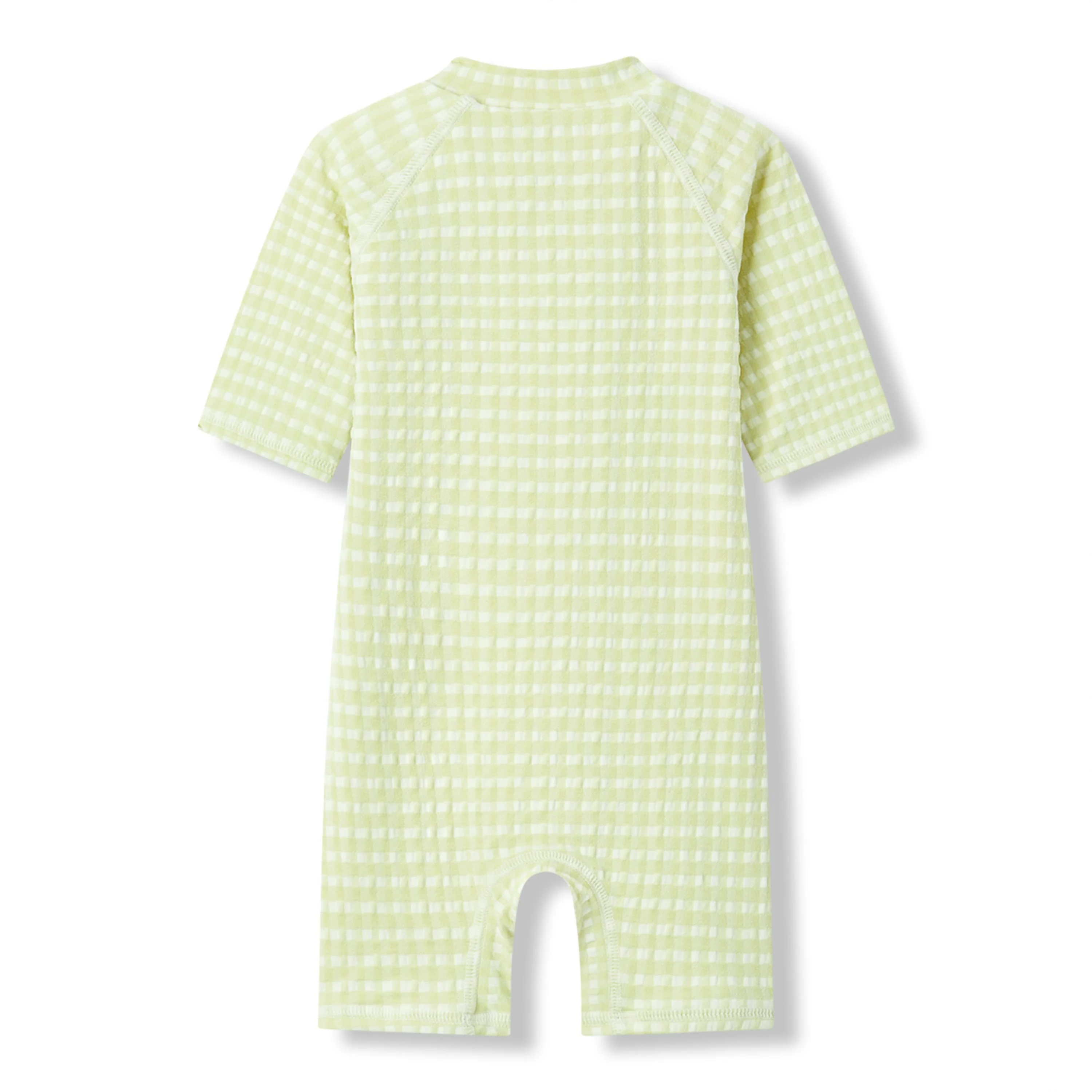 Milkbarn Green Gingham Zipper Shortall Swimsuit - Image 2