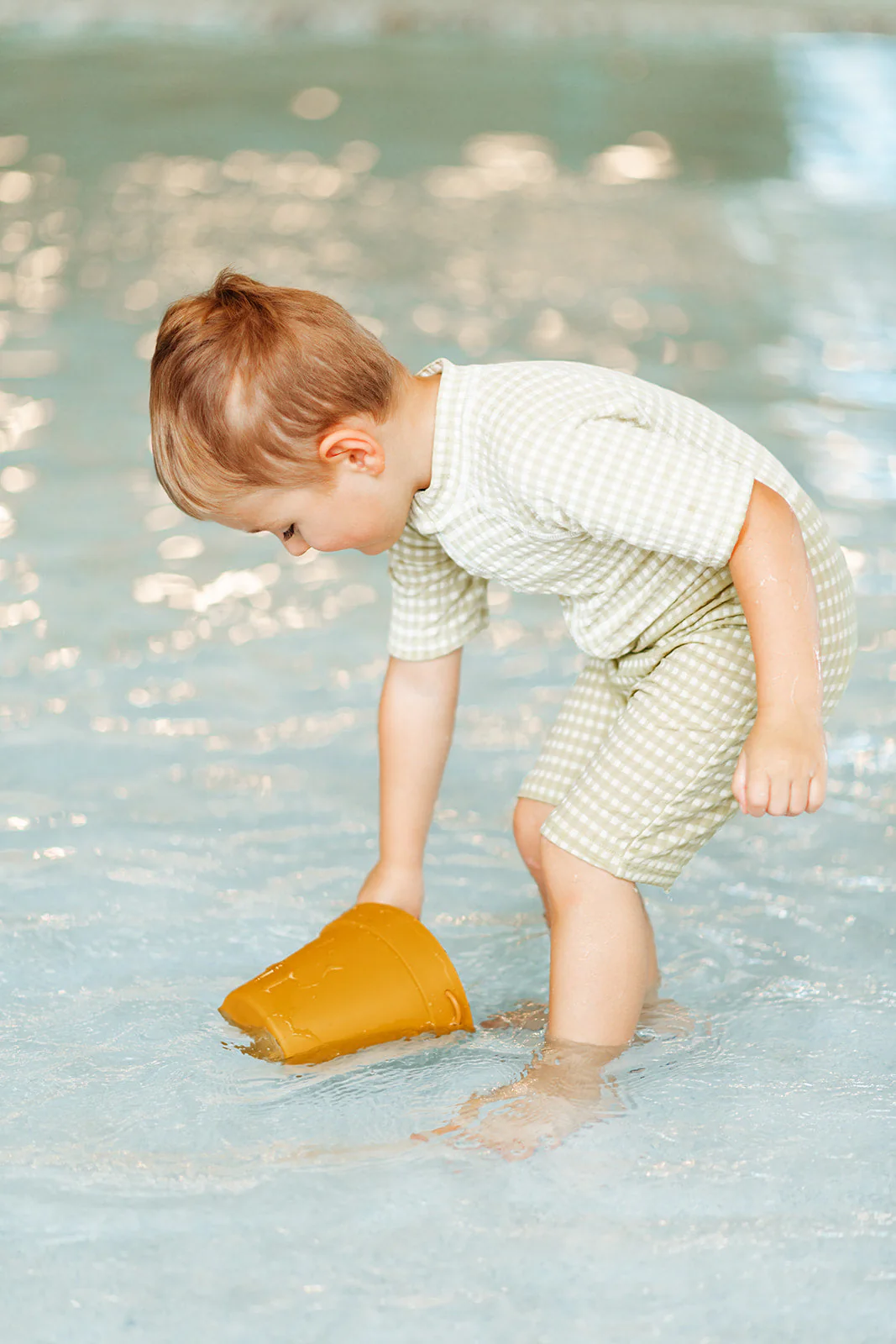 Milkbarn Green Gingham Zipper Shortall Swimsuit - Image 7