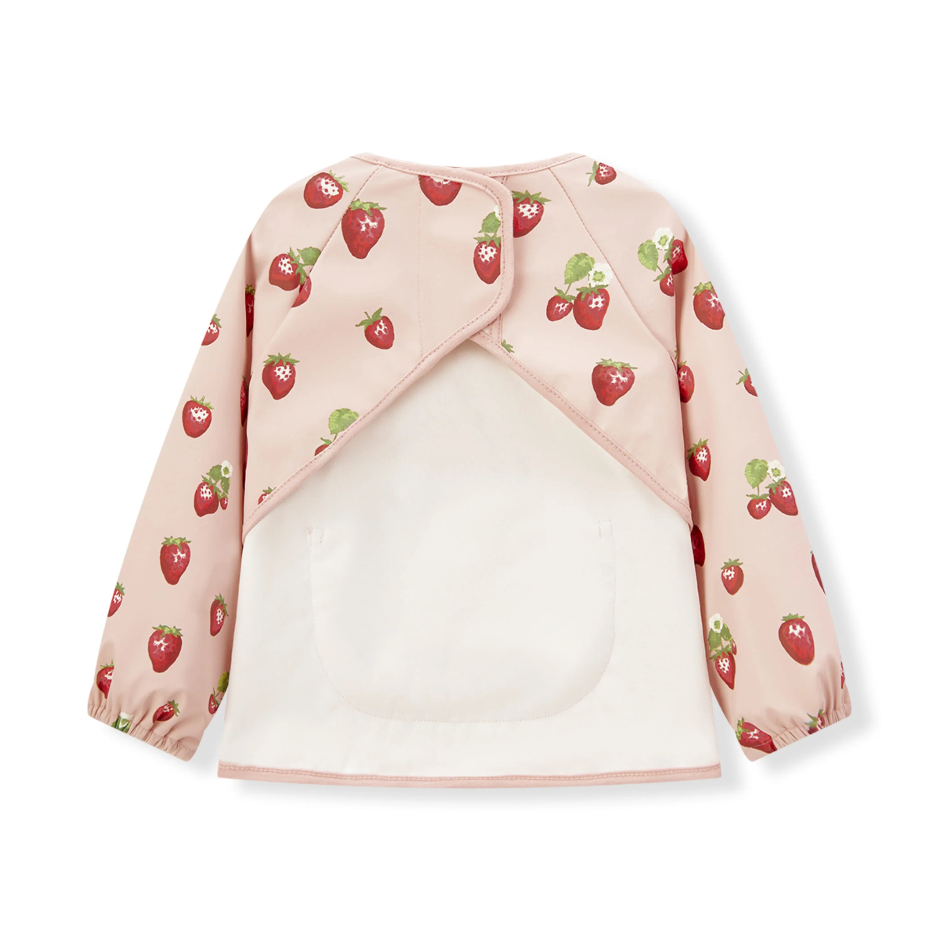 Milkbarn Strawberry Long Sleeve Pocket Bib - Image 2