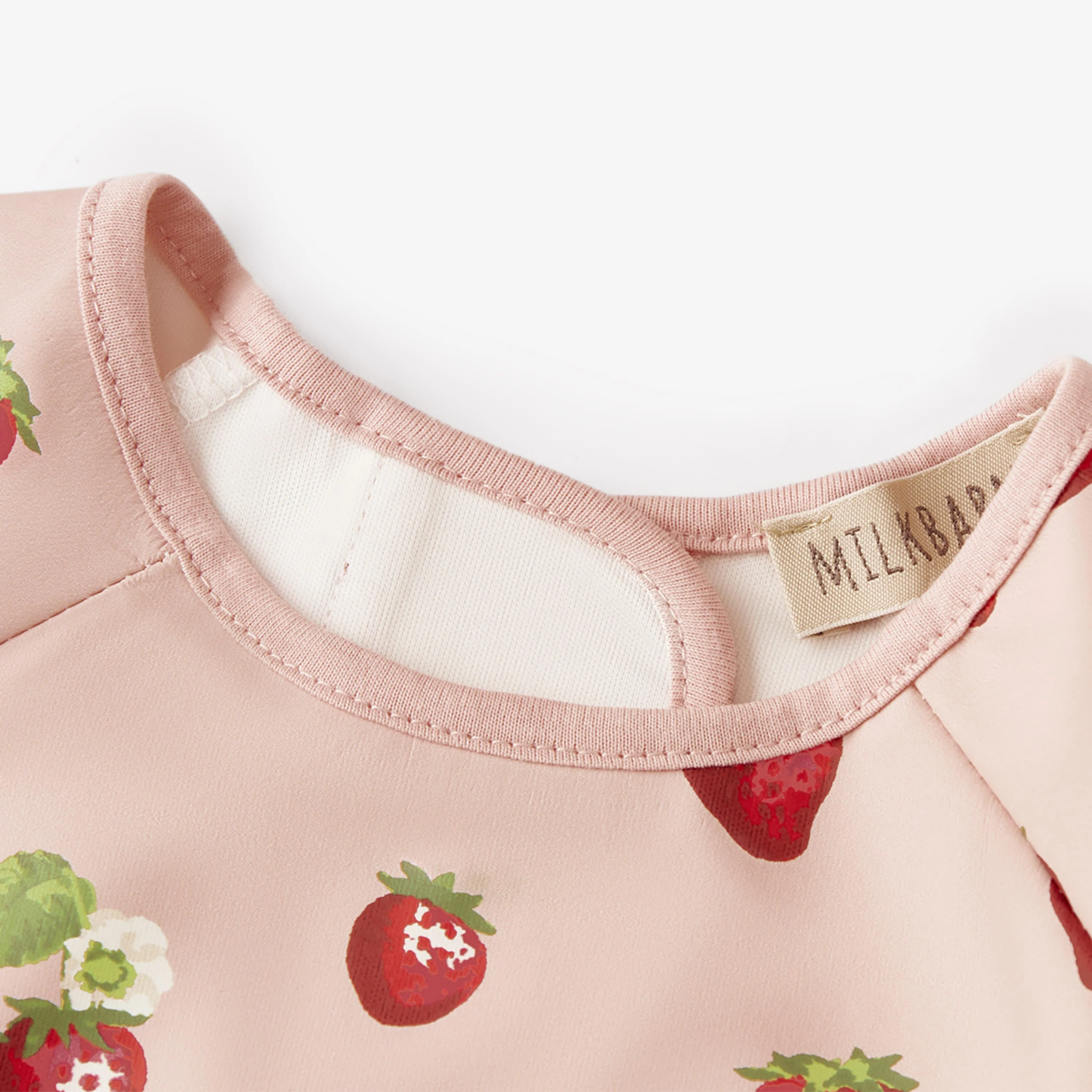 Milkbarn Strawberry Long Sleeve Pocket Bib - Image 3