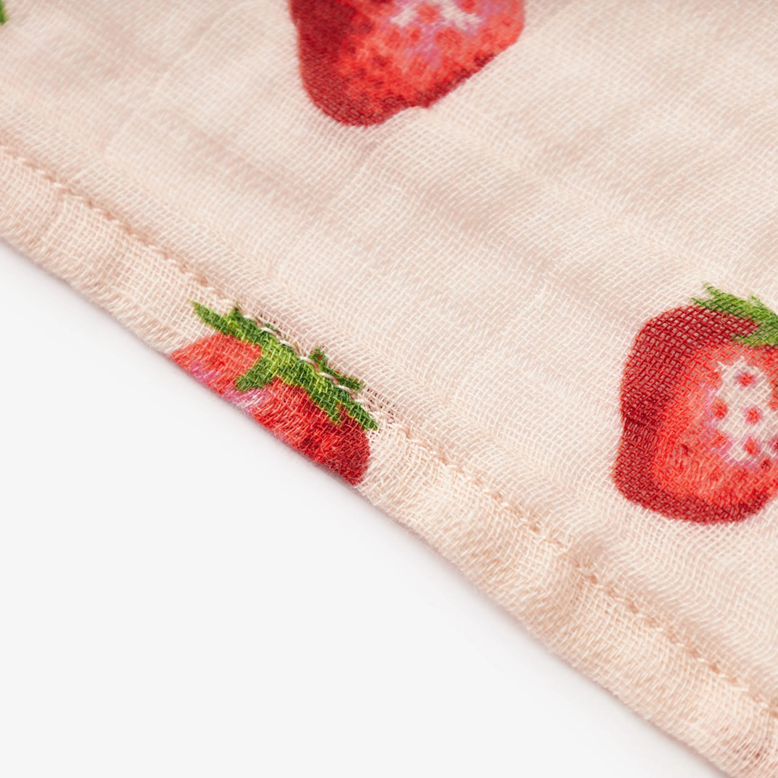 Milkbarn Strawberry Organic Cotton Burp Cloth - Image 3