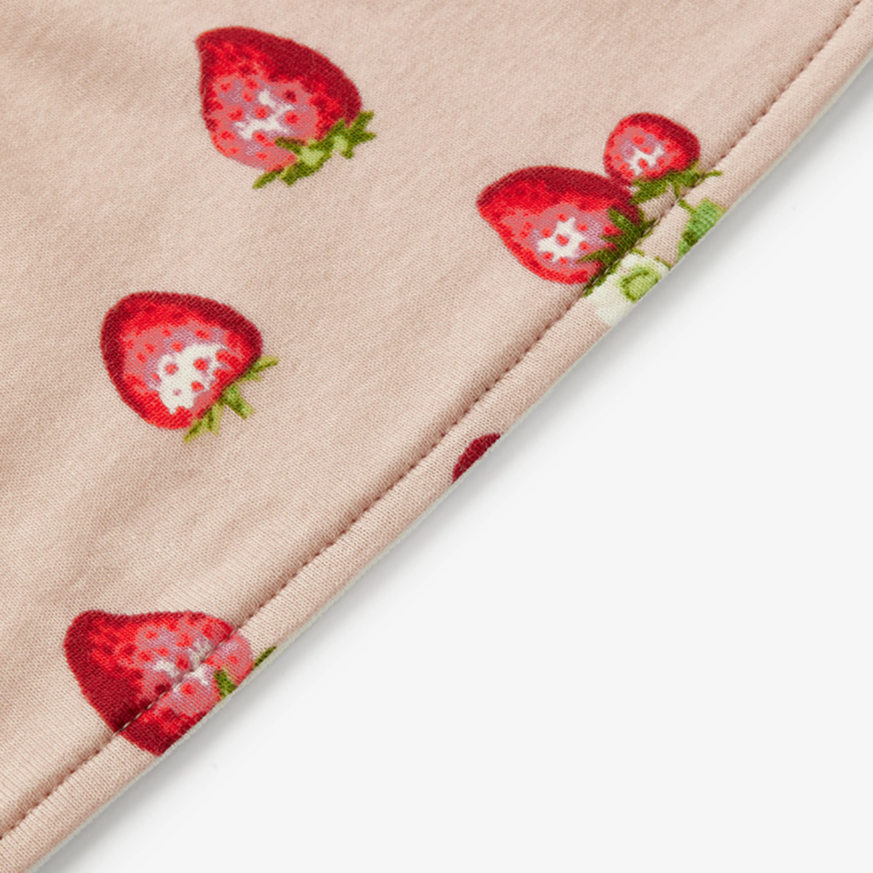 Milkbarn Strawberry Organic Cotton Kerchief Bib - Image 3