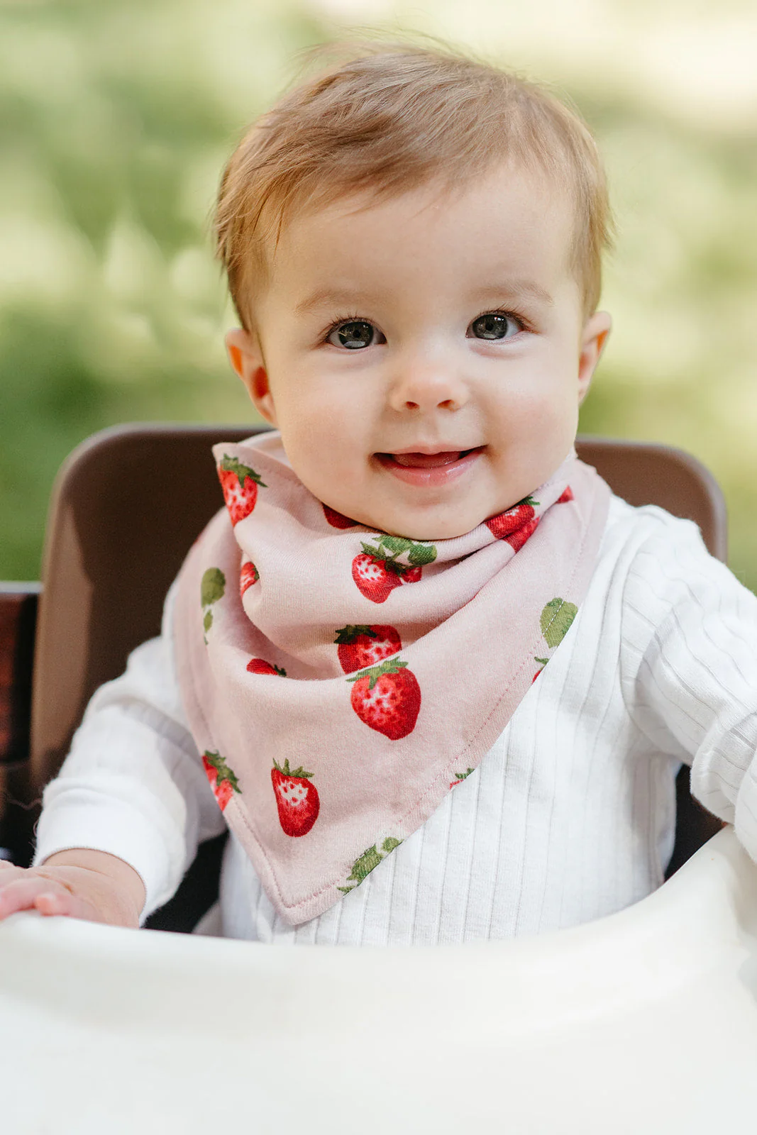Milkbarn Strawberry Organic Cotton Kerchief Bib - Image 6