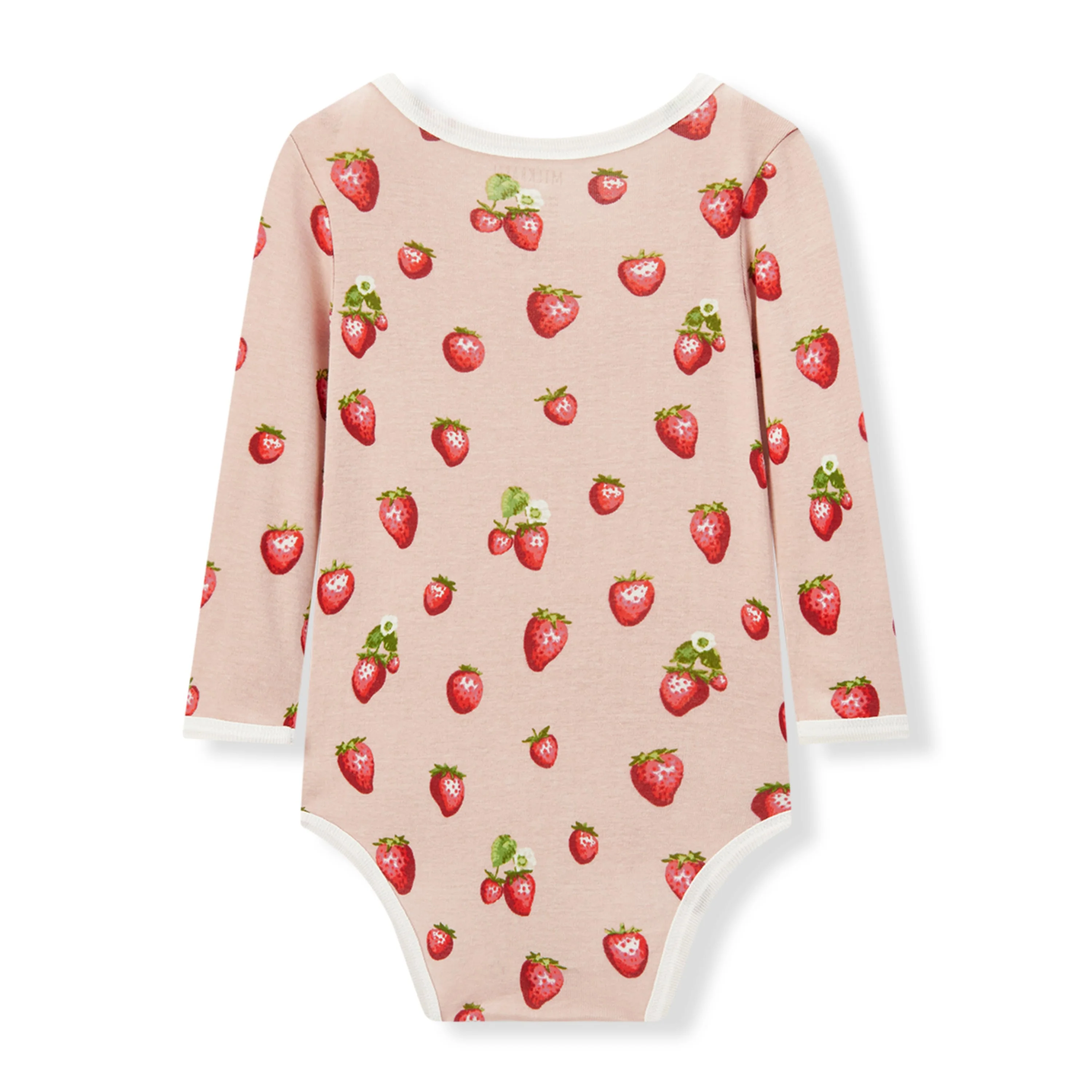 Milkbarn Strawberry Organic Cotton Long Sleeve One Piece - Image 2