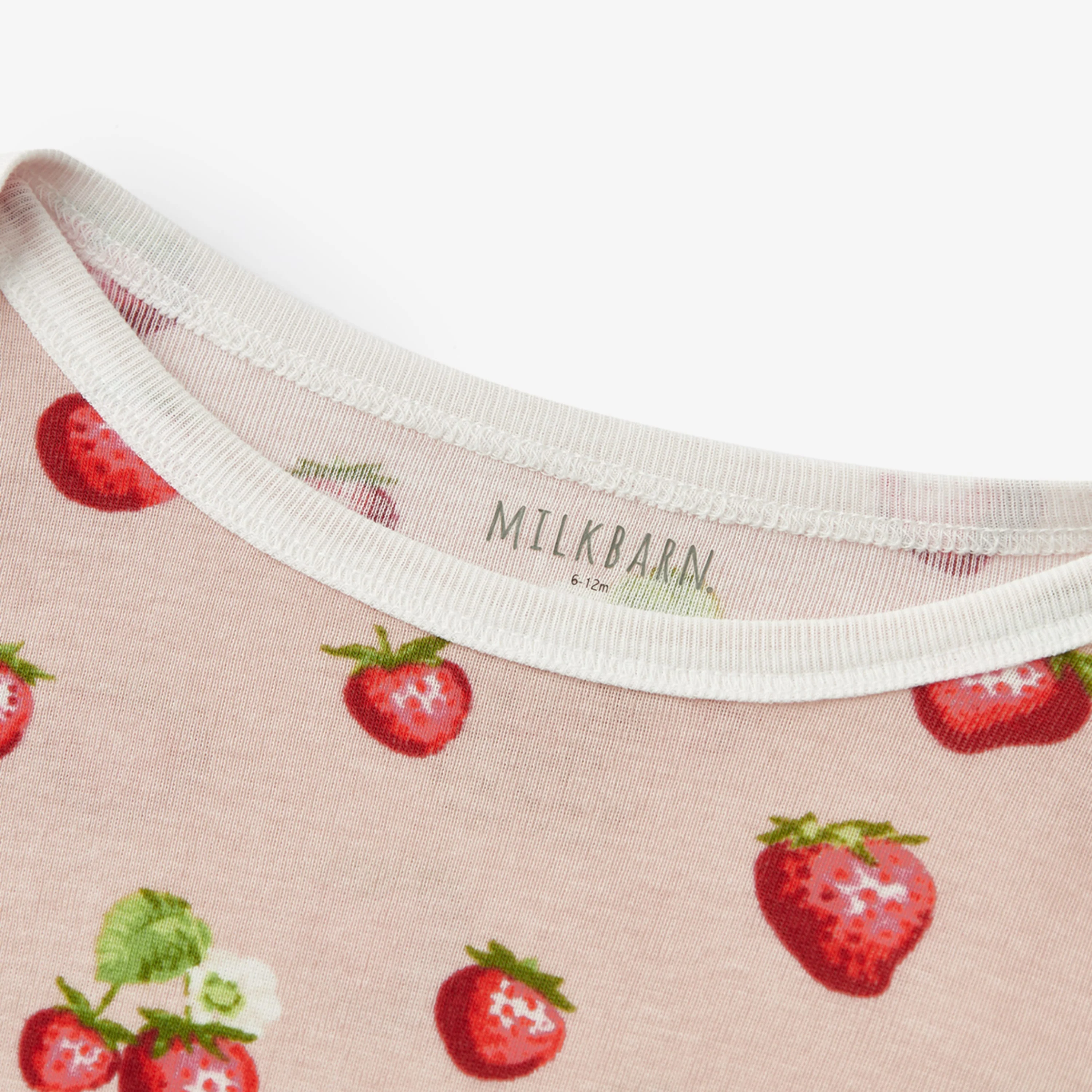 Milkbarn Strawberry Organic Cotton Long Sleeve One Piece - Image 3