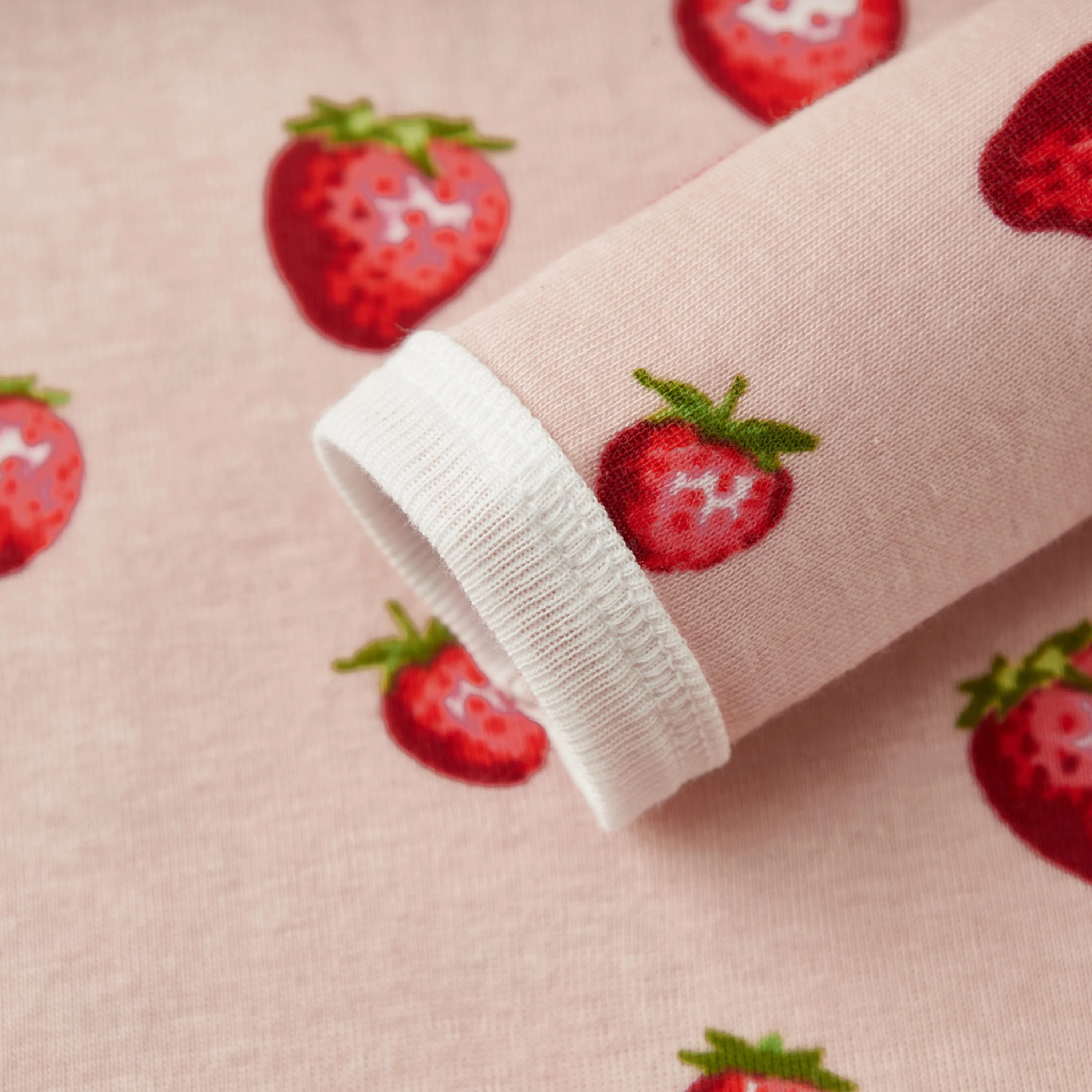 Milkbarn Strawberry Organic Cotton Long Sleeve One Piece - Image 6