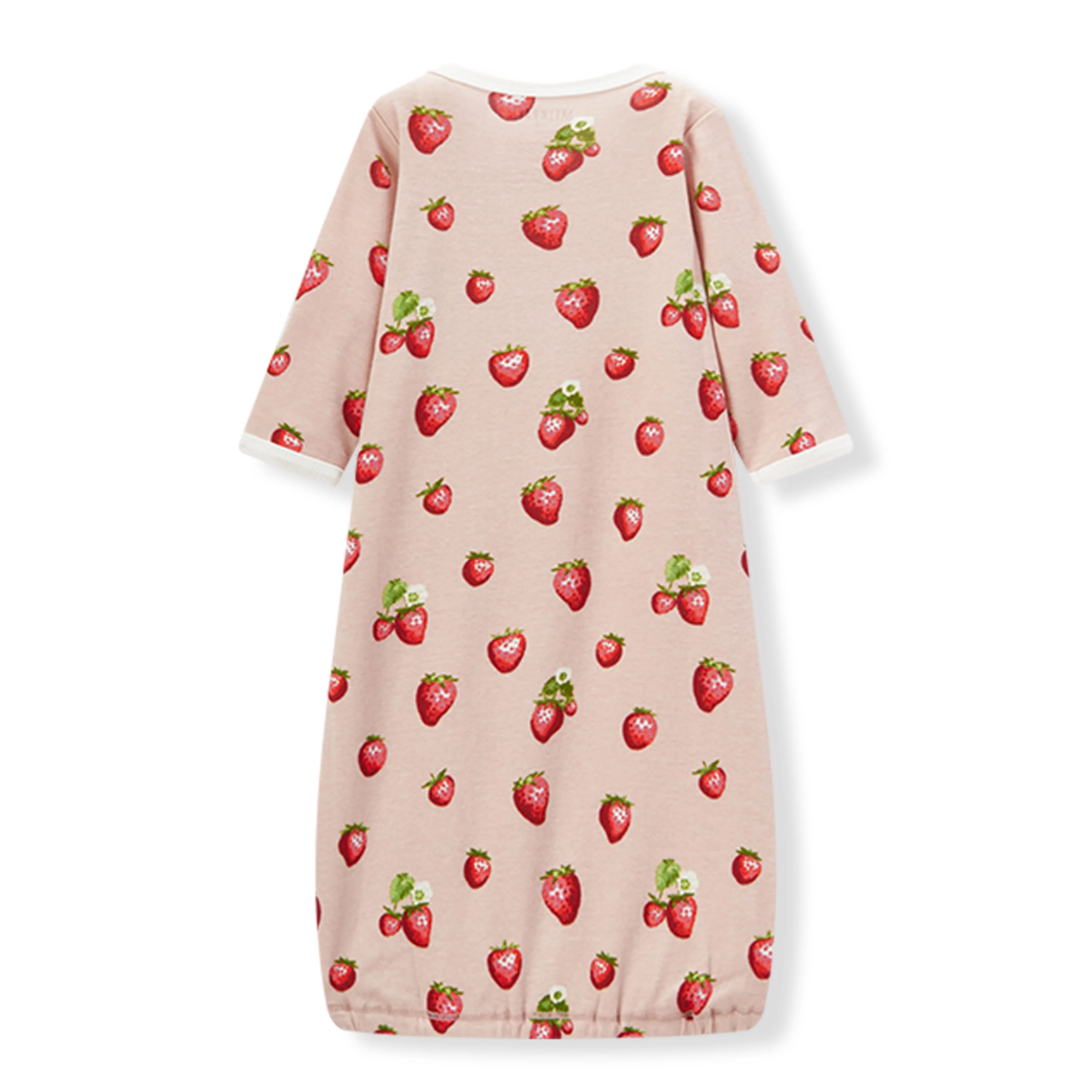 Milkbarn Strawberry Organic Cotton Newborn Gown & Hat Set - Image 4