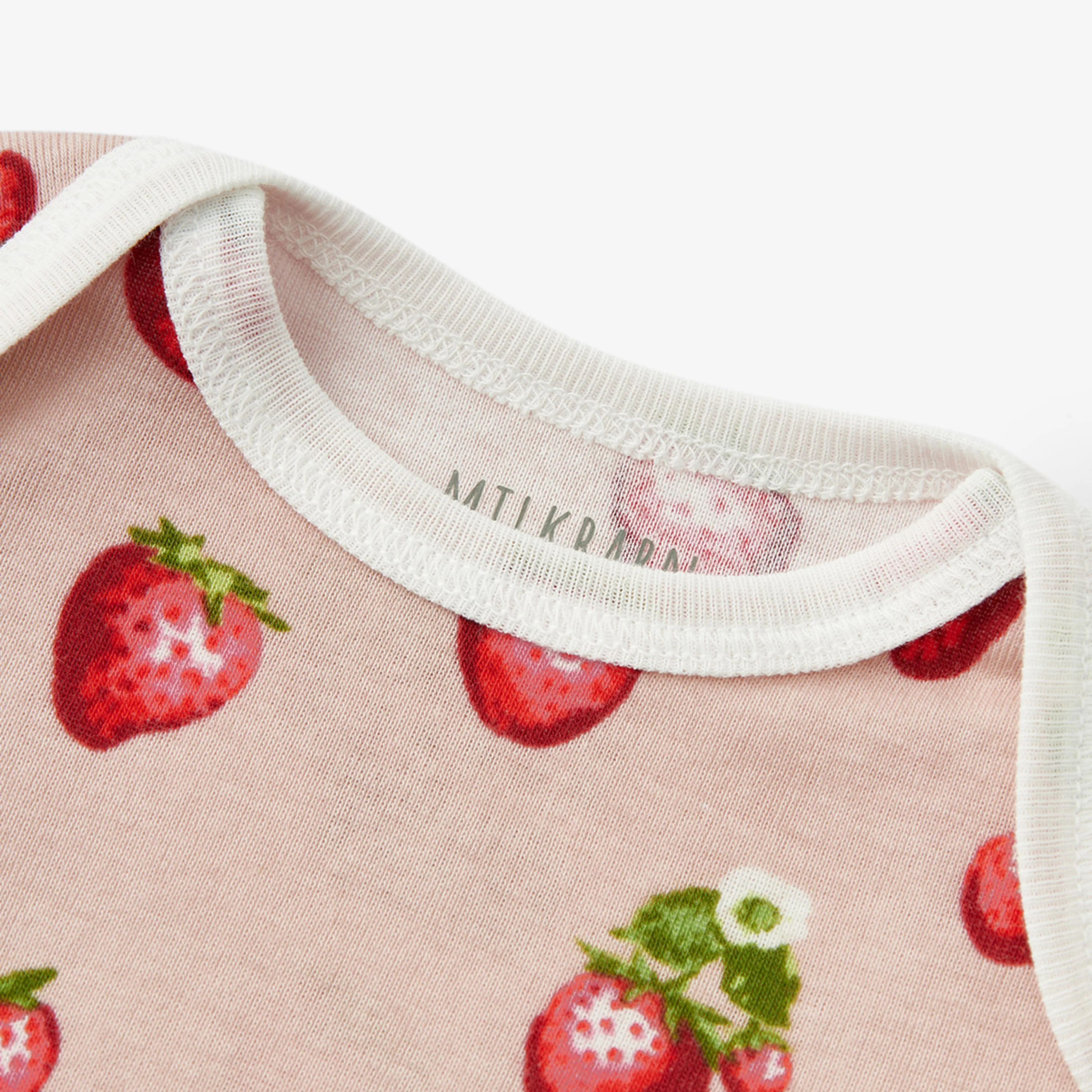 Milkbarn Strawberry Organic Cotton Newborn Gown & Hat Set - Image 5
