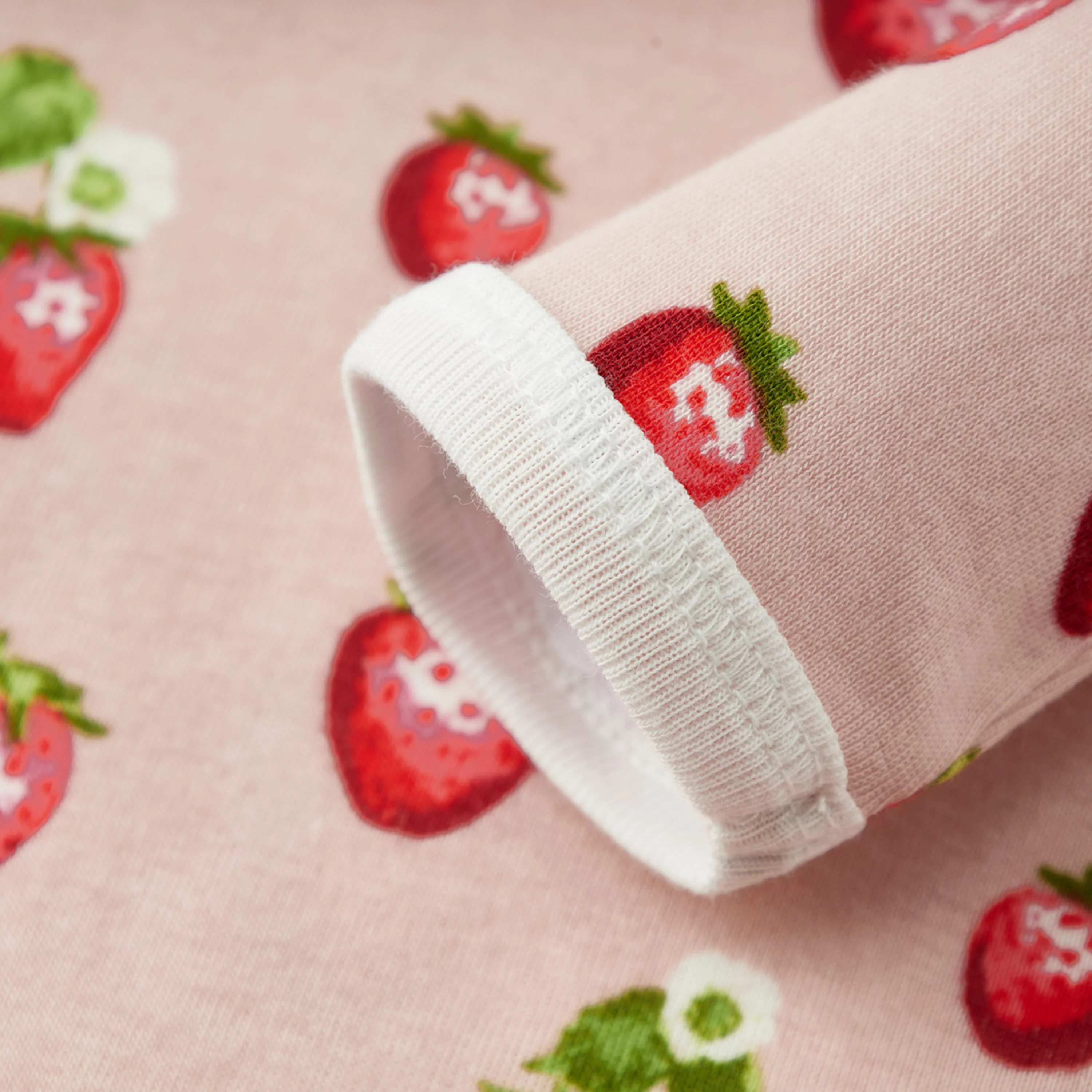 Milkbarn Strawberry Organic Cotton Newborn Gown & Hat Set - Image 7
