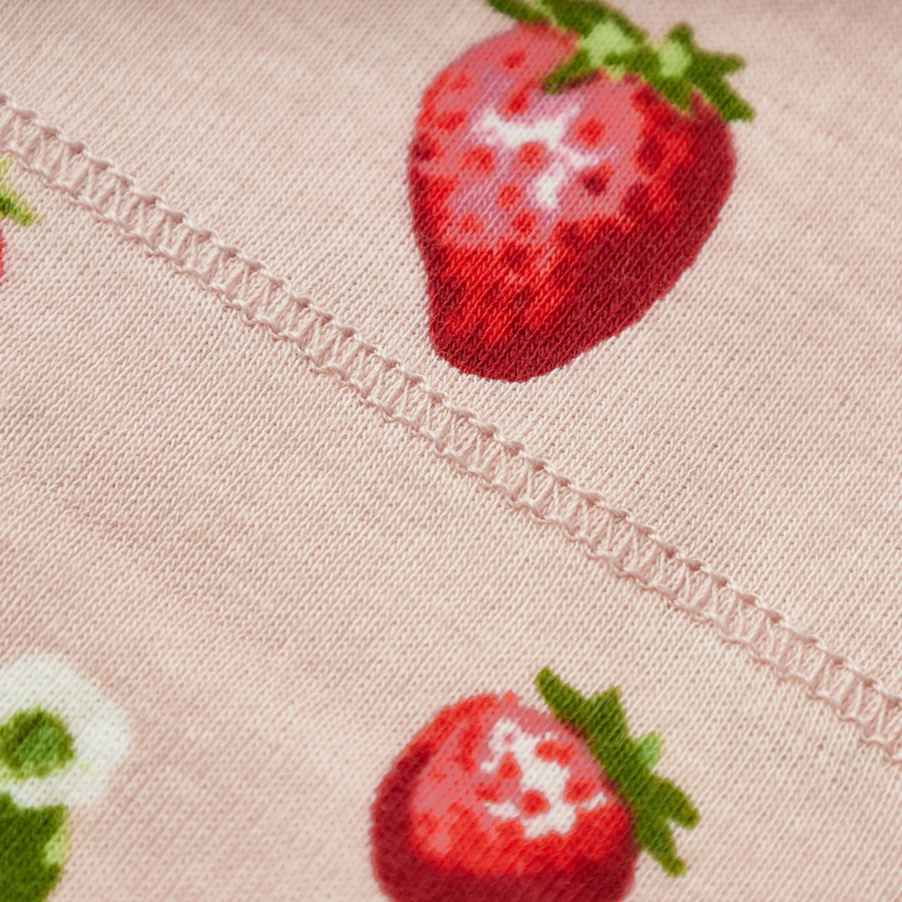 Milkbarn Strawberry Organic Cotton Newborn Gown & Hat Set - Image 9