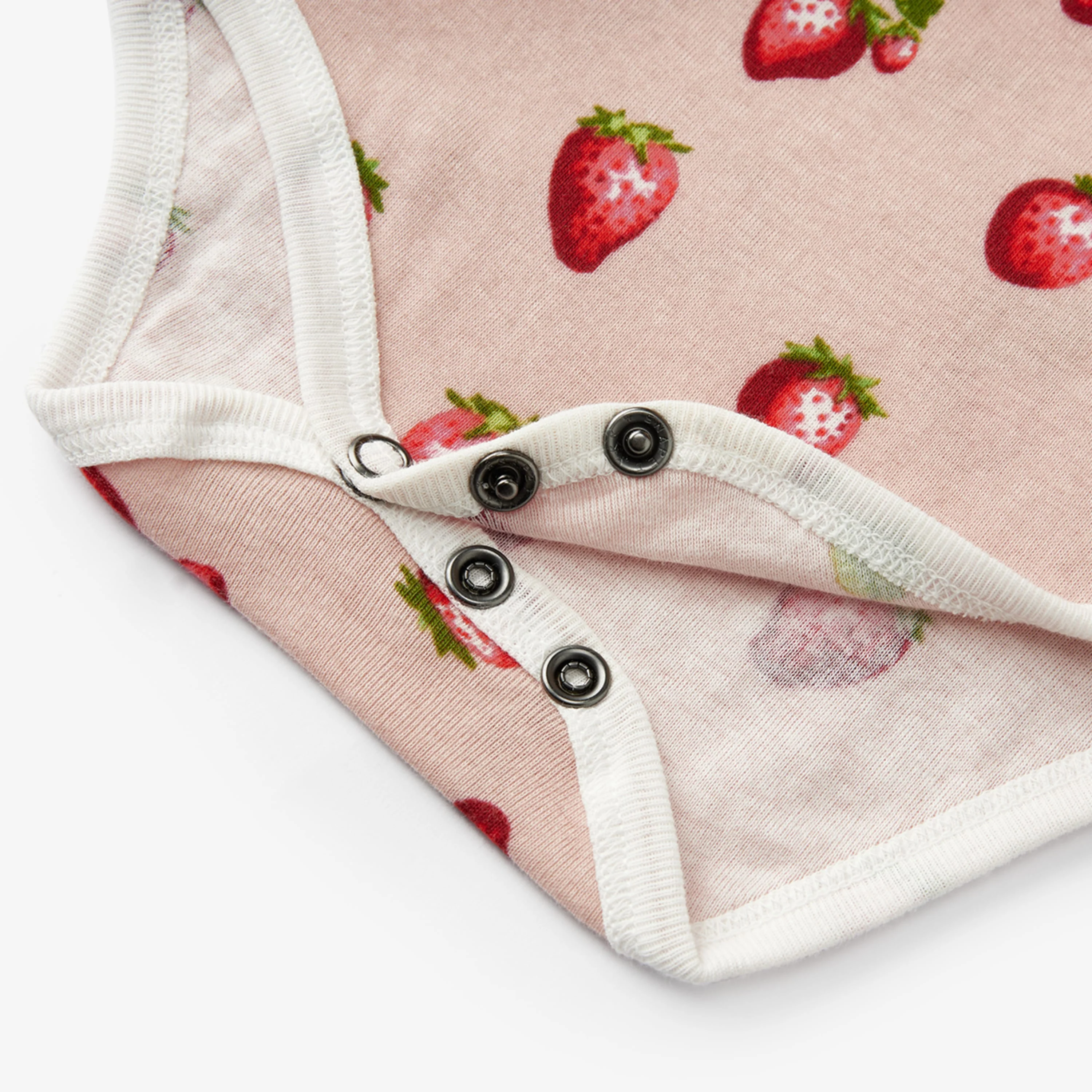 Milkbarn Strawberry Organic Cotton Ruffle One Piece - Image 6