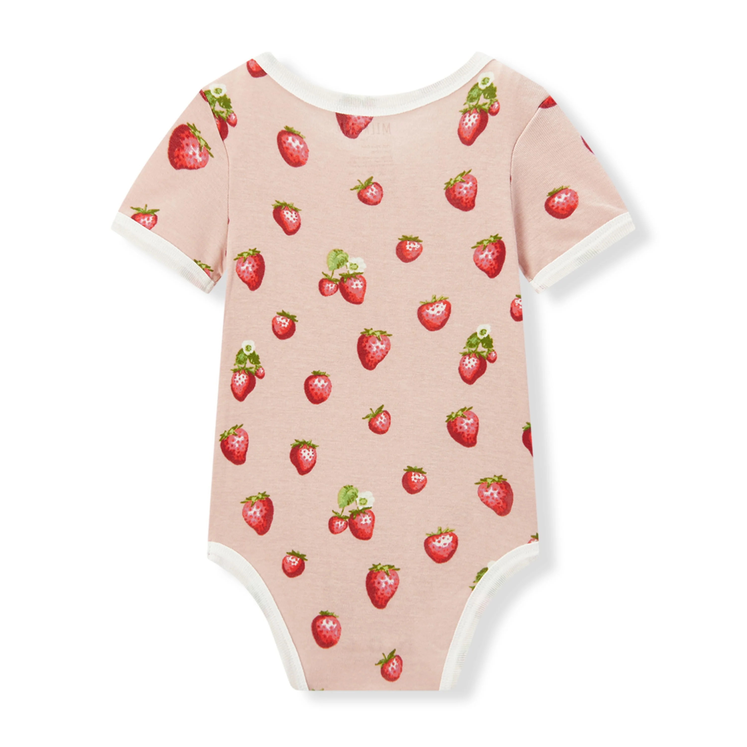 Milkbarn Strawberry Organic Cotton Short Sleeve One Piece - Image 2