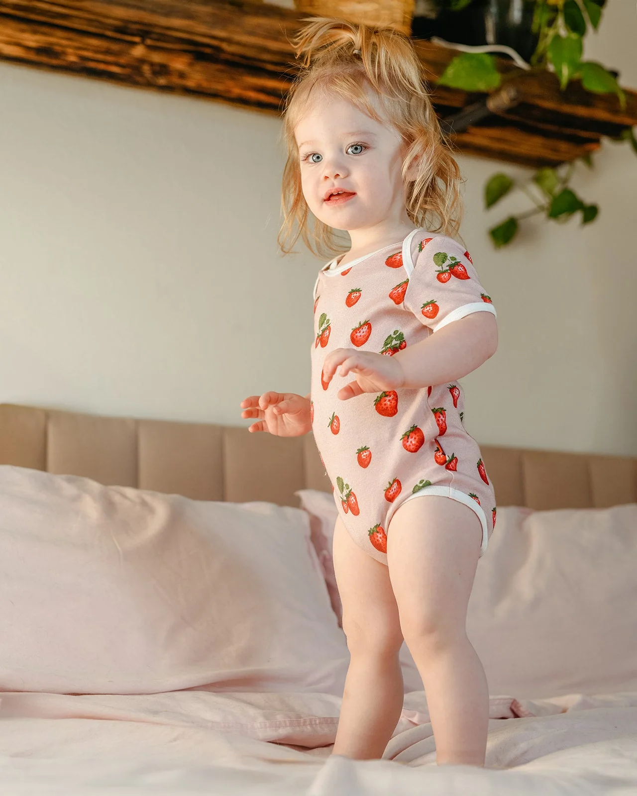 Milkbarn Strawberry Organic Cotton Short Sleeve One Piece - Image 8