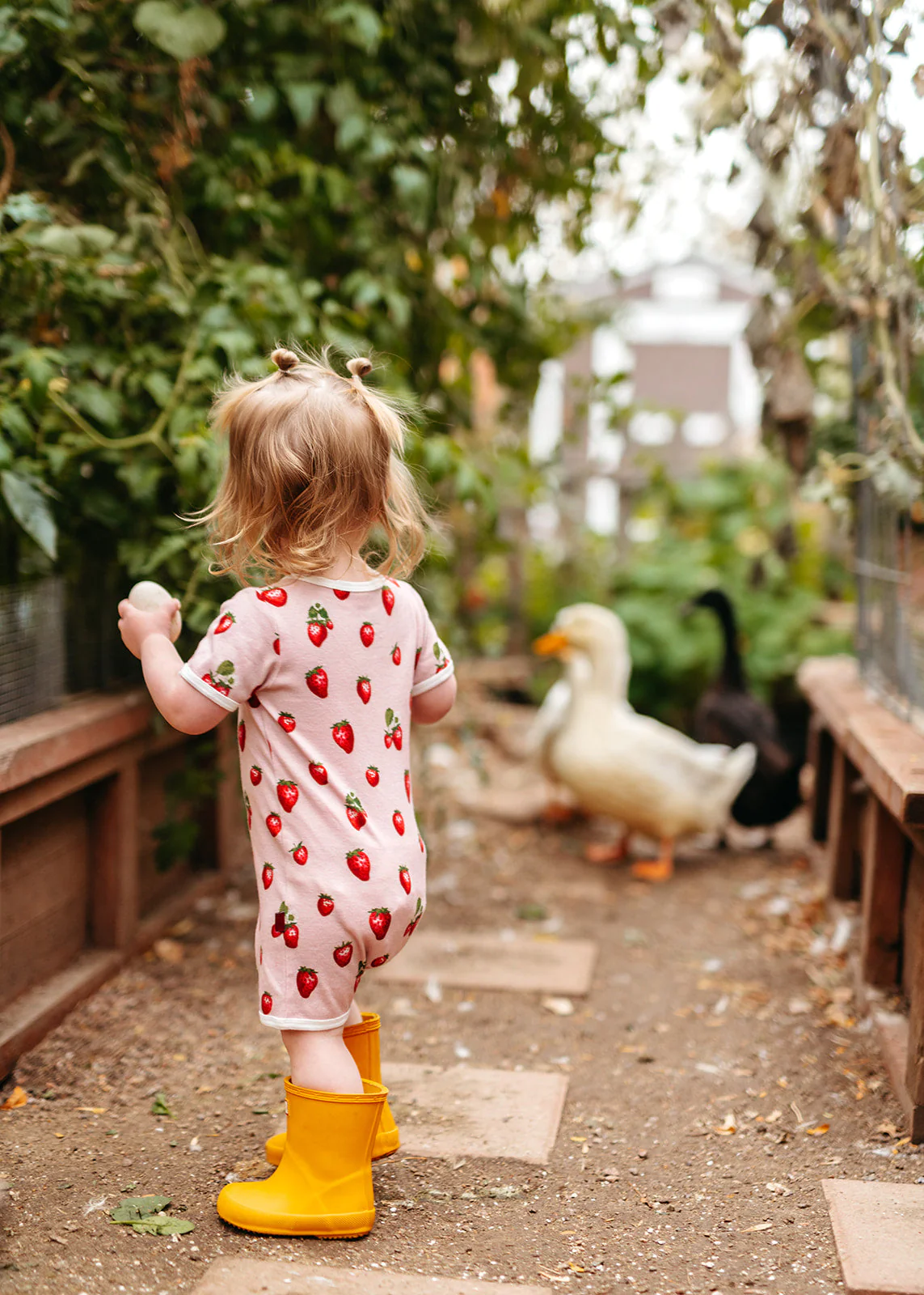 Milkbarn Strawberry Organic Cotton Shortall - Image 9