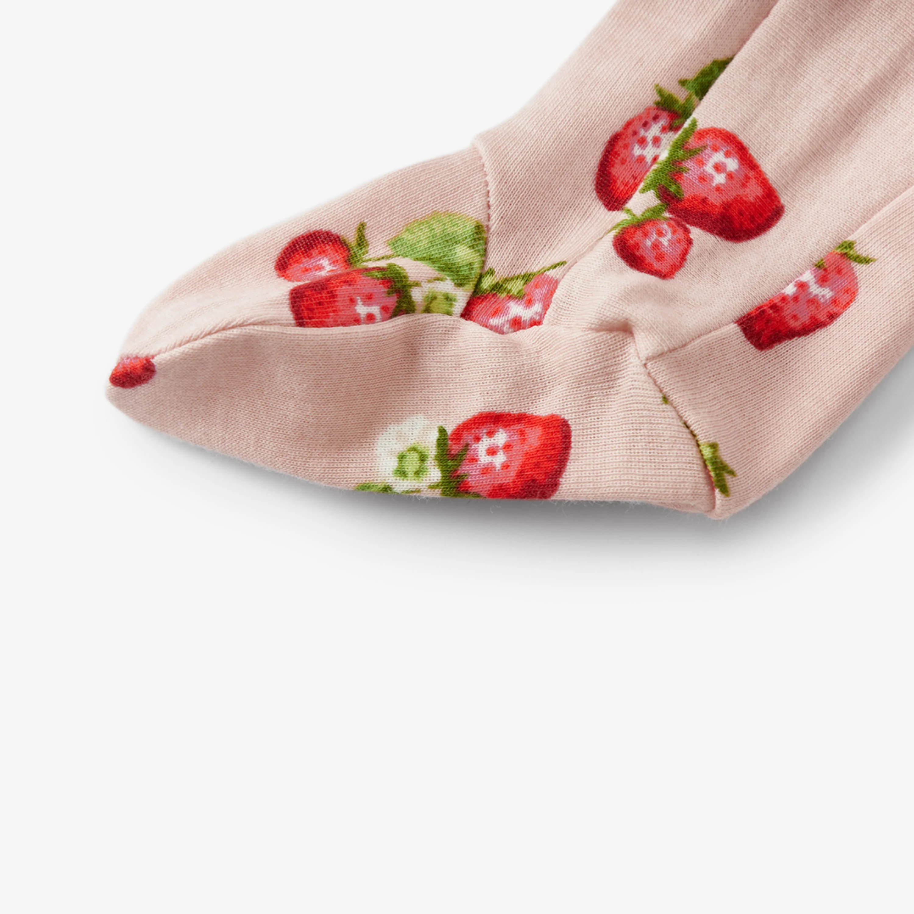 Milkbarn Strawberry Organic Cotton Zipper Footed Romper - Image 6