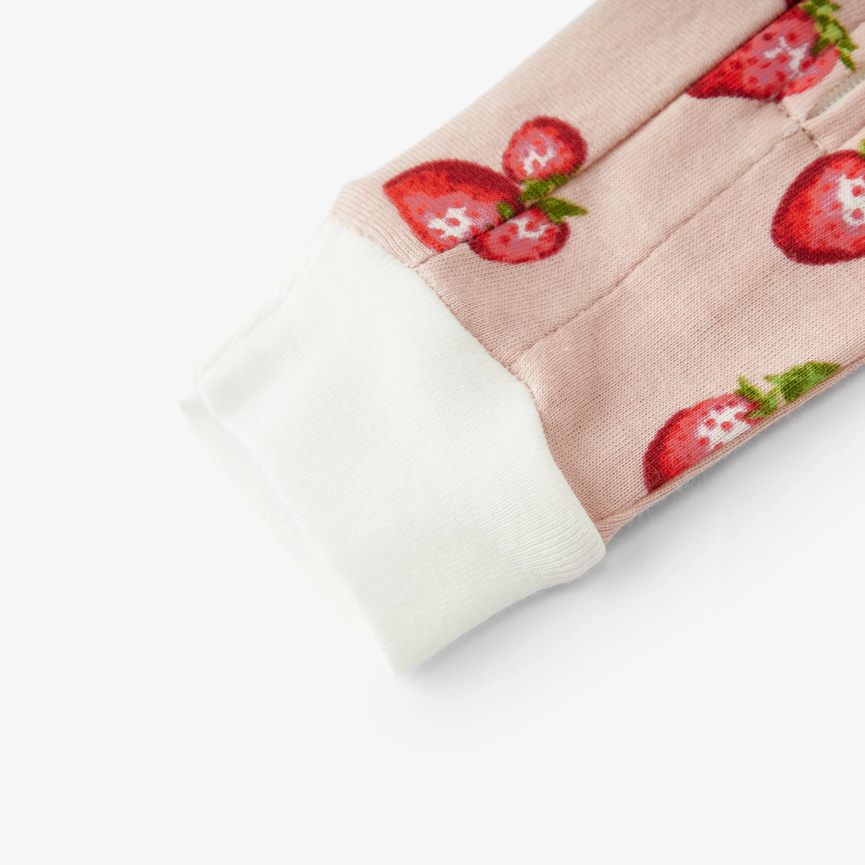 Milkbarn Strawberry Organic Cotton Zipper Pajama - Image 5