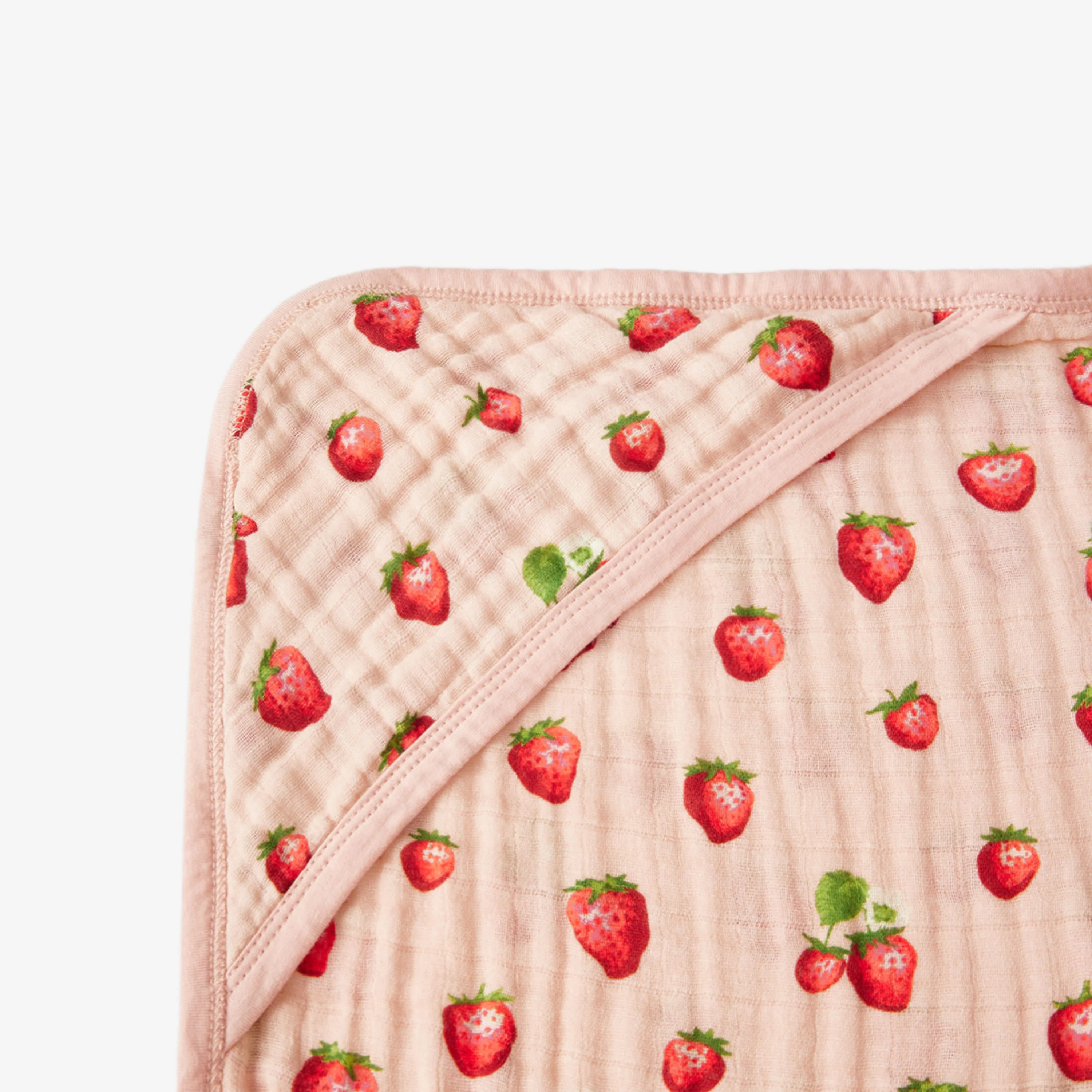 Milkbarn Strawberry Organic Hooded Swaddle Blanket - Image 4