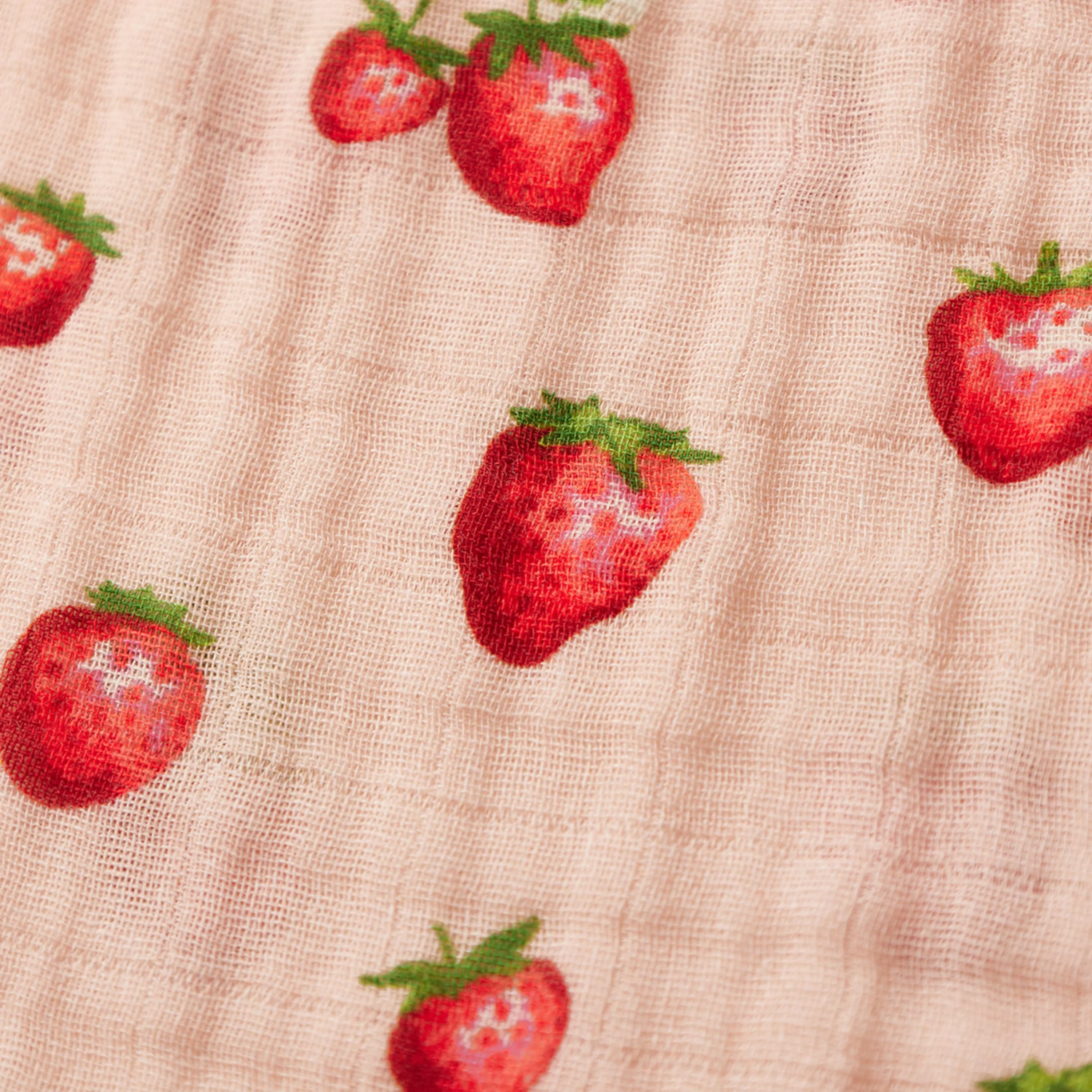 Milkbarn Strawberry Organic Hooded Swaddle Blanket - Image 6