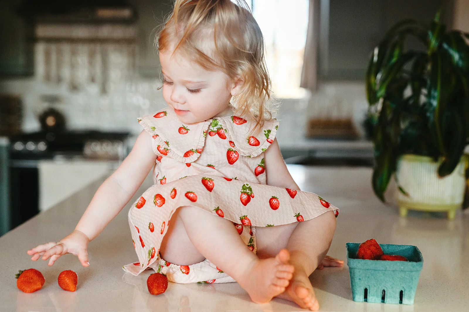 Milkbarn Strawberry Ruffle Collar Dress - Image 10
