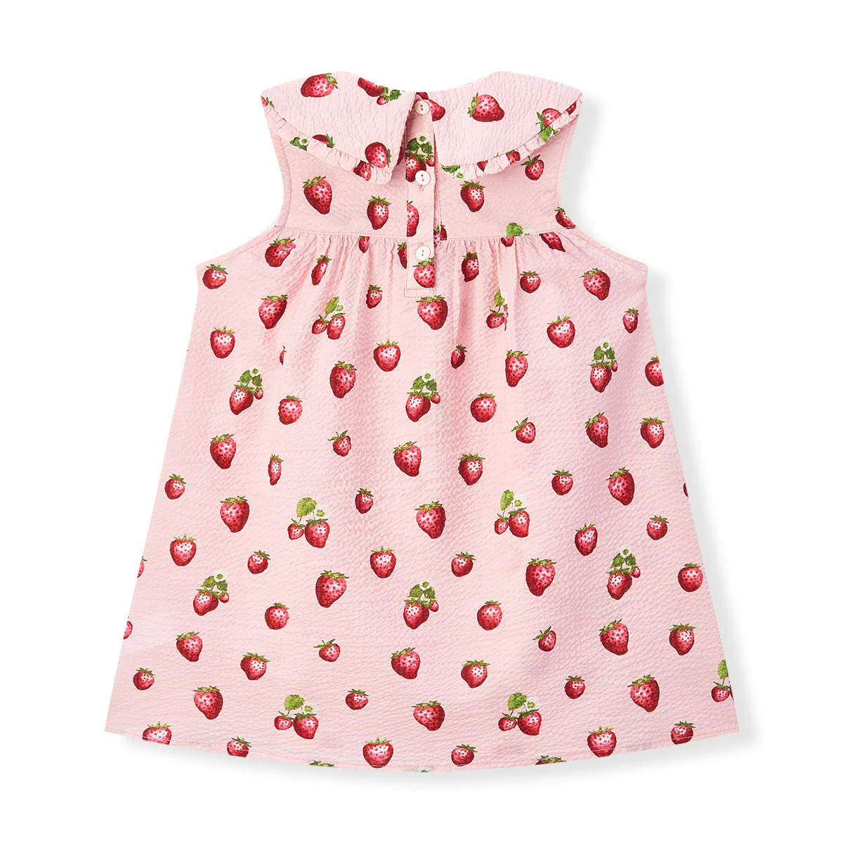 Milkbarn Strawberry Ruffle Collar Dress - Image 2