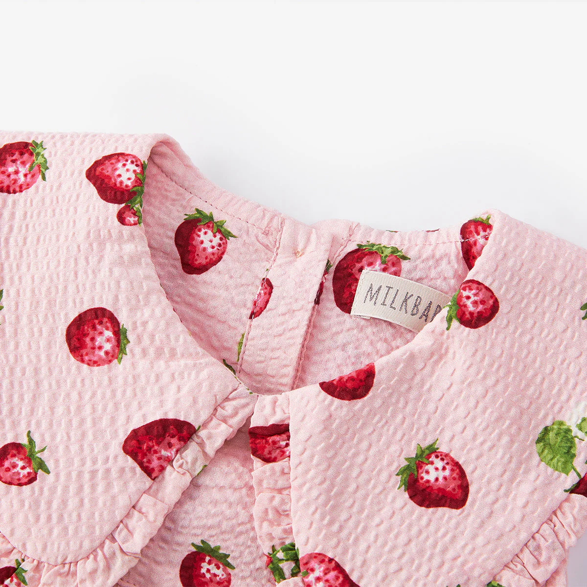 Milkbarn Strawberry Ruffle Collar Dress - Image 3
