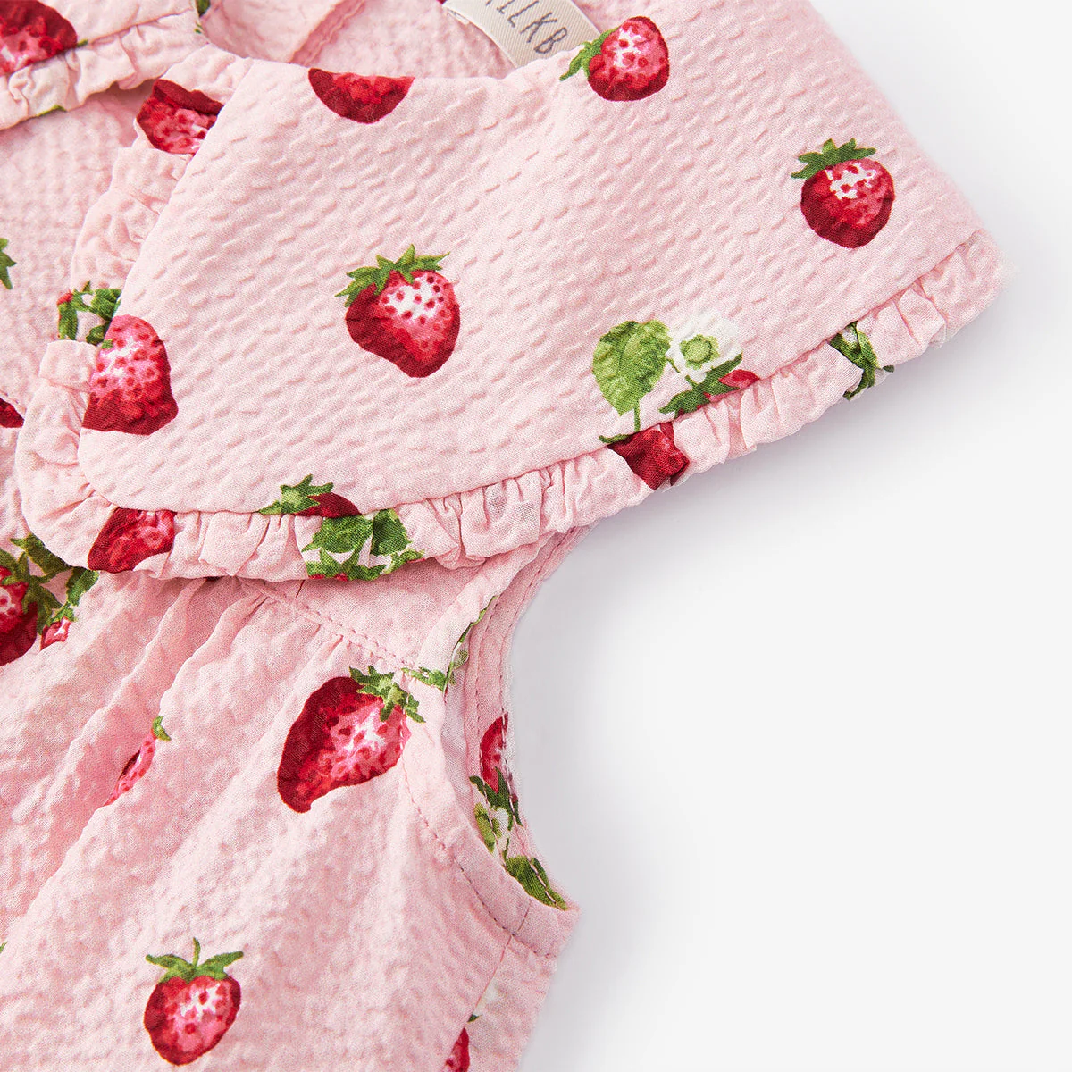 Milkbarn Strawberry Ruffle Collar Dress - Image 4