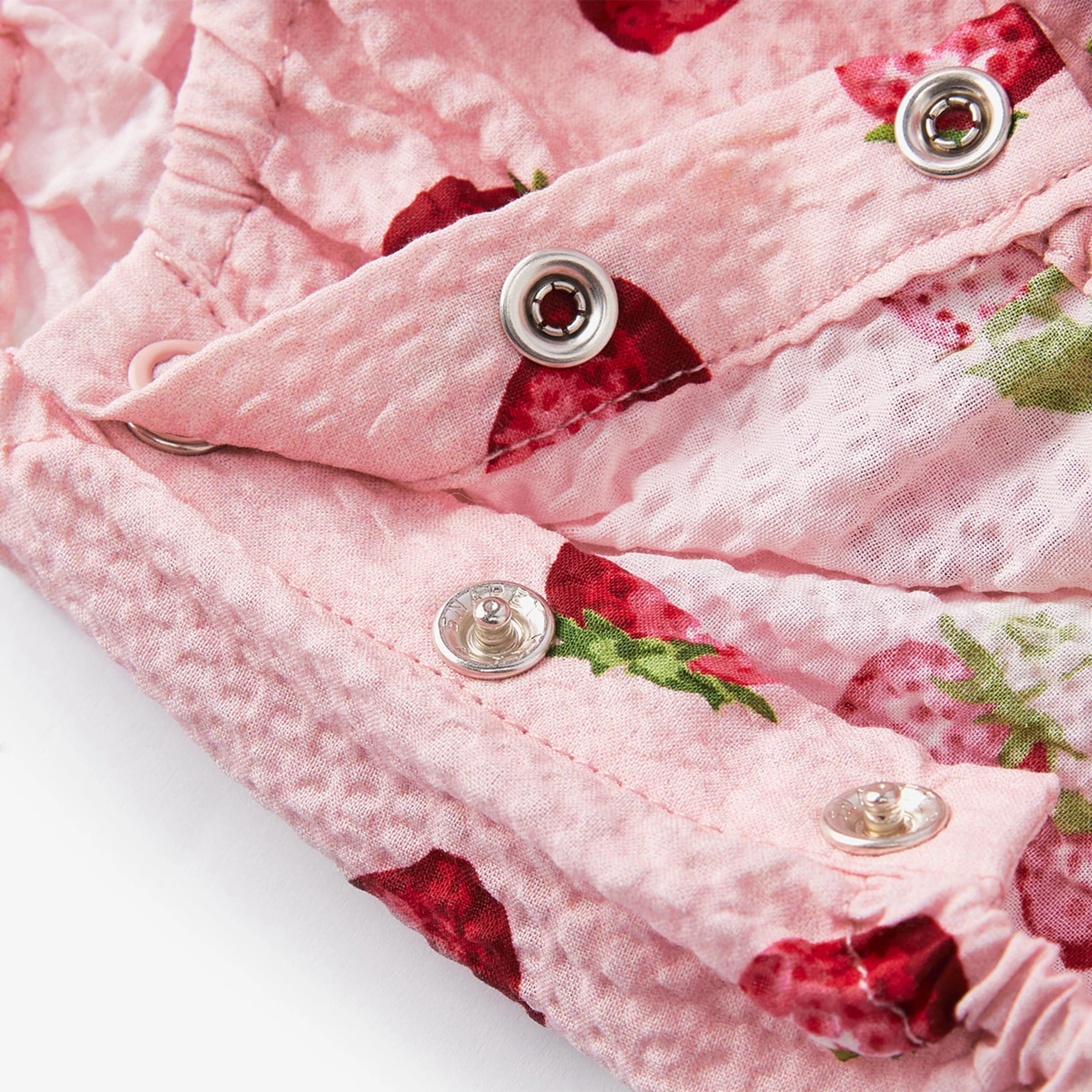 Milkbarn Strawberry Ruffle Collar One Piece Dress - Image 5