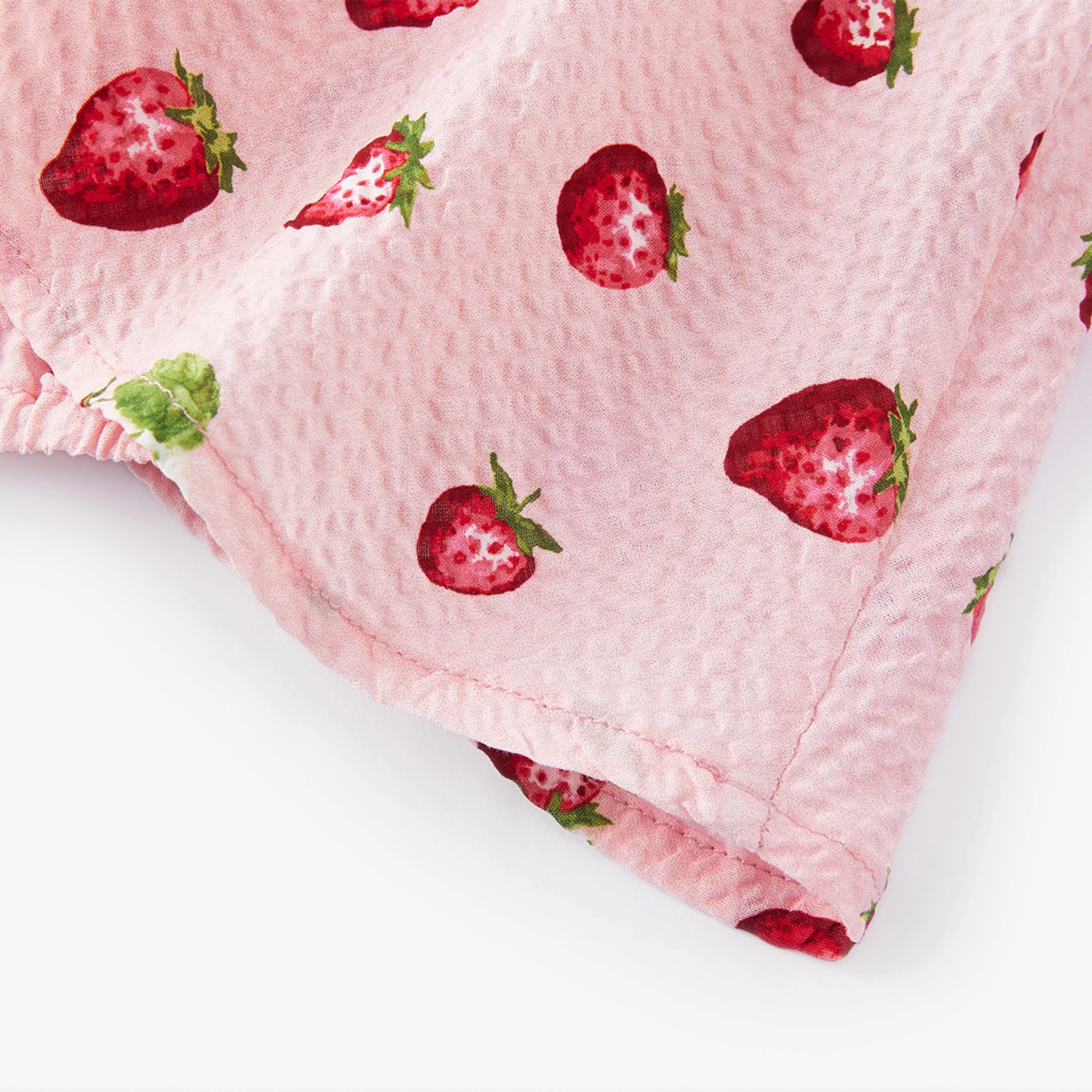 Milkbarn Strawberry Ruffle Collar One Piece Dress - Image 6