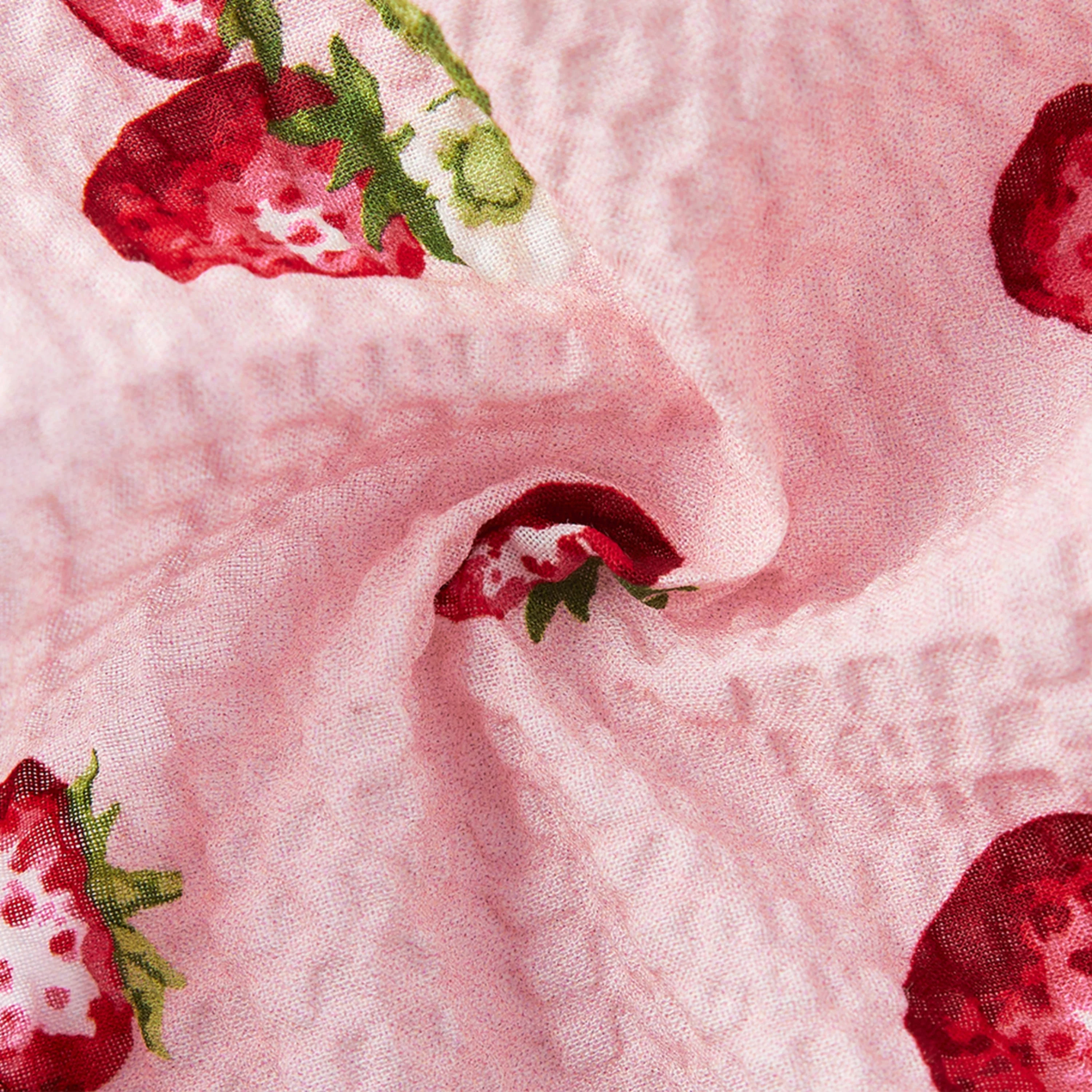 Milkbarn Strawberry Ruffle Collar One Piece Dress - Image 8