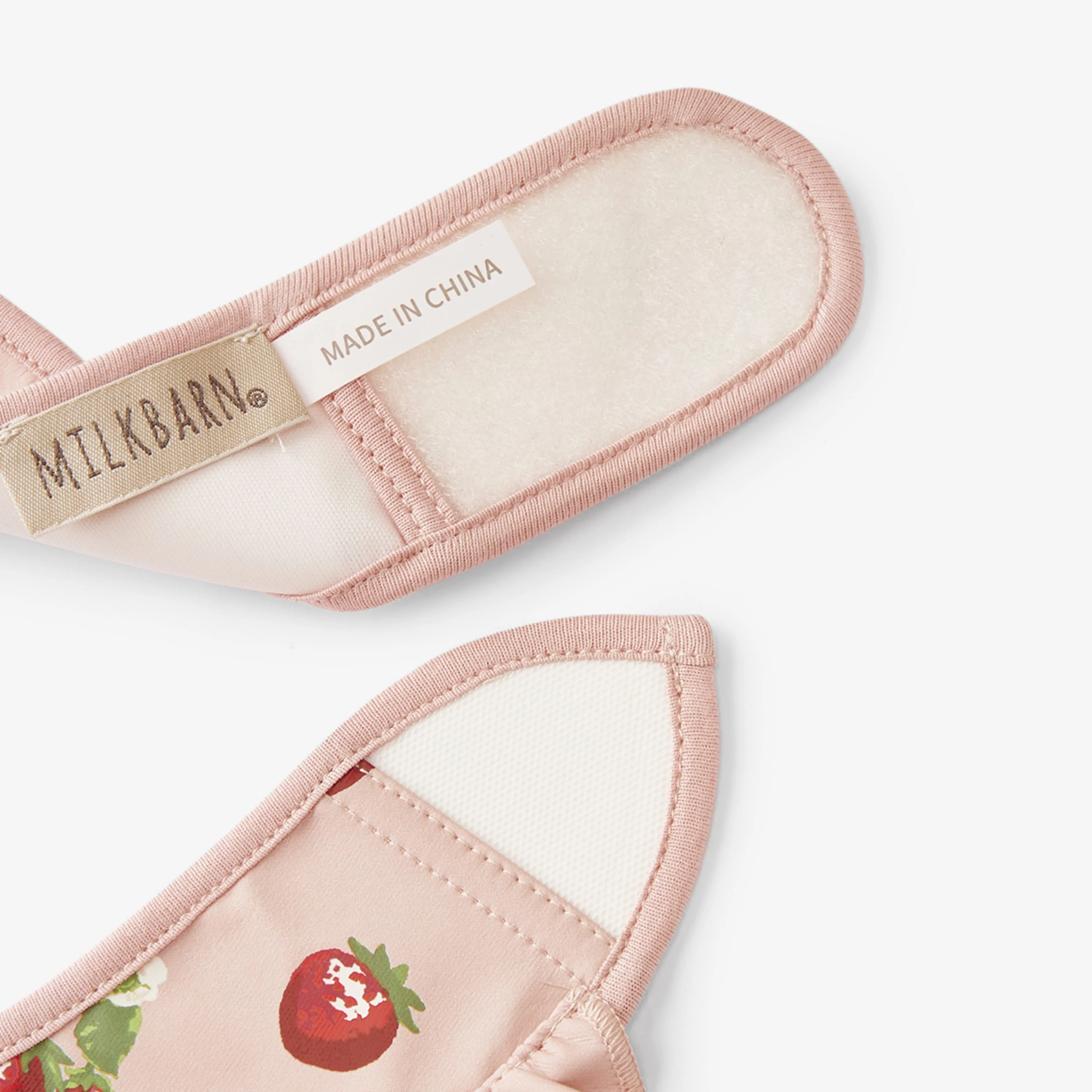 Milkbarn Strawberry Ruffle Pocket Bib - Image 3