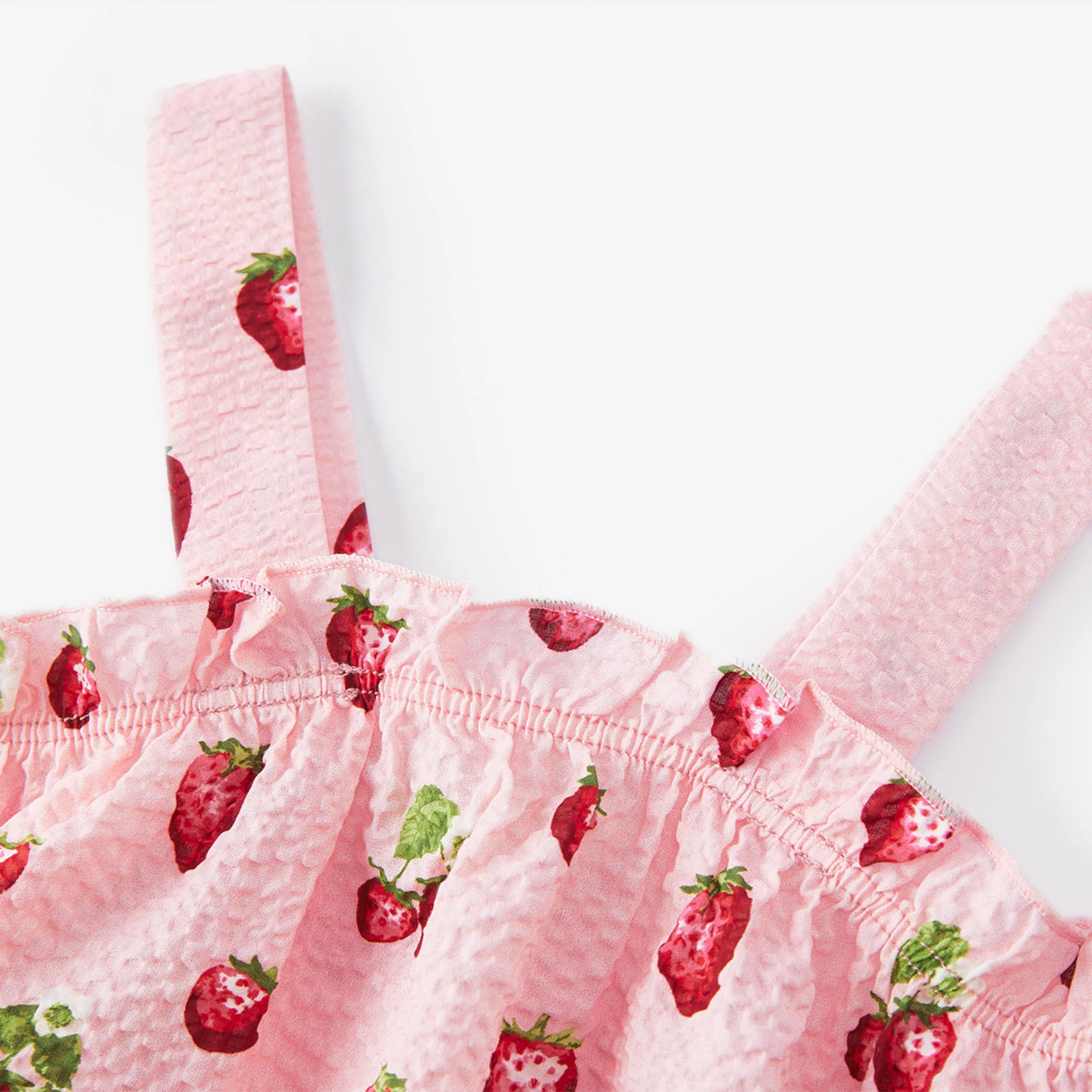 Milkbarn Strawberry Ruffle Tank and Pant Set - Image 3