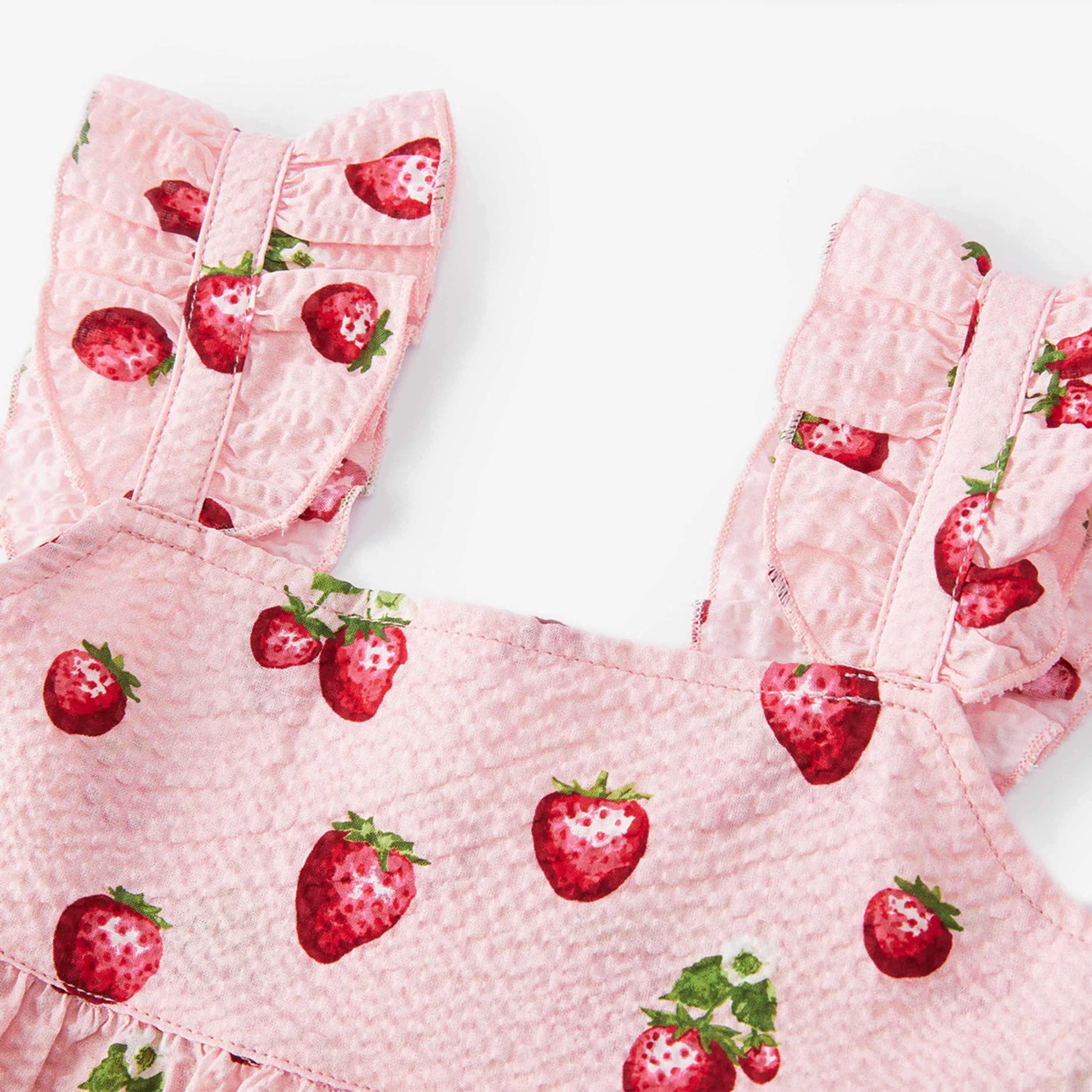 Milkbarn Strawberry Ruffle Tiered Dress - Image 3