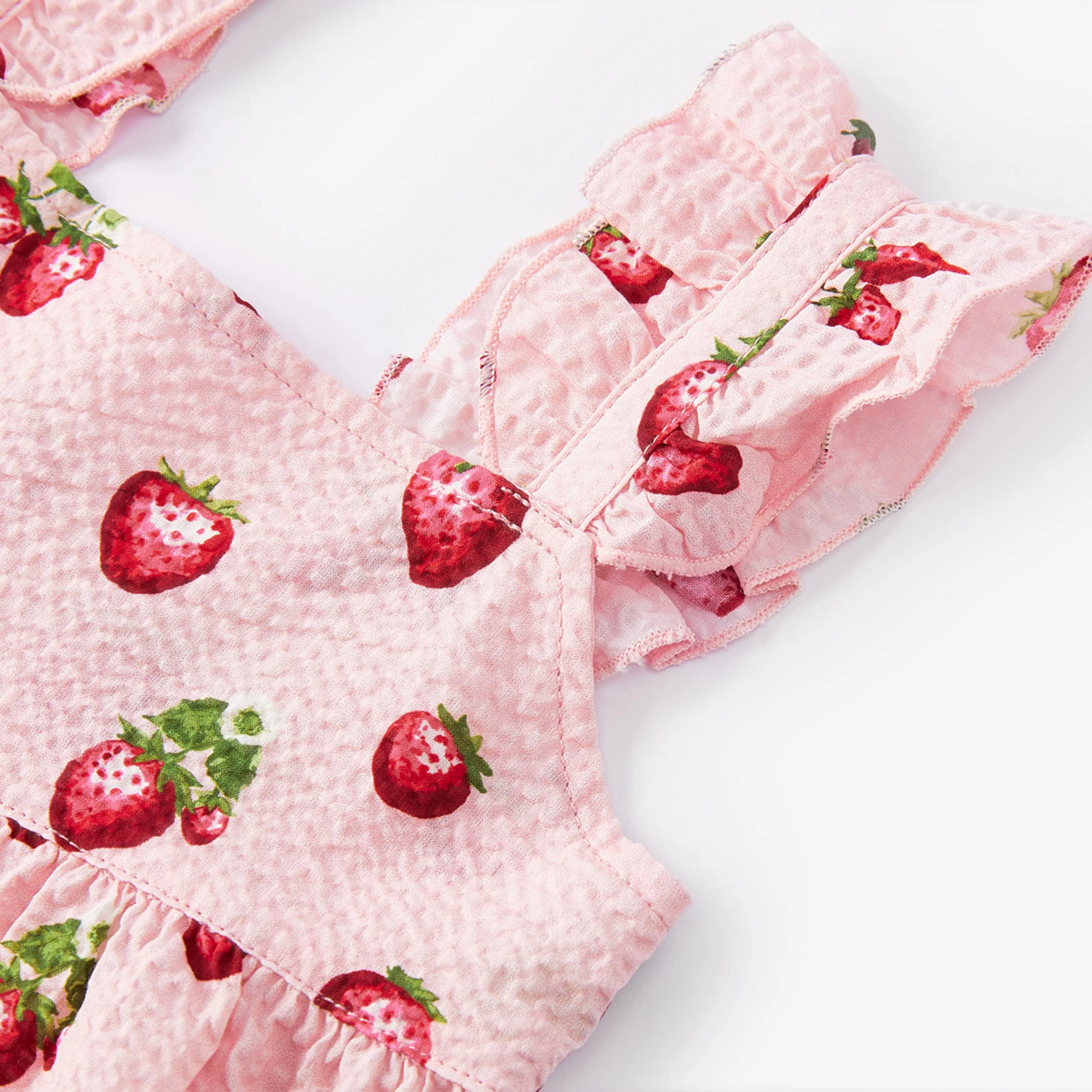 Milkbarn Strawberry Ruffle Tiered Dress - Image 5