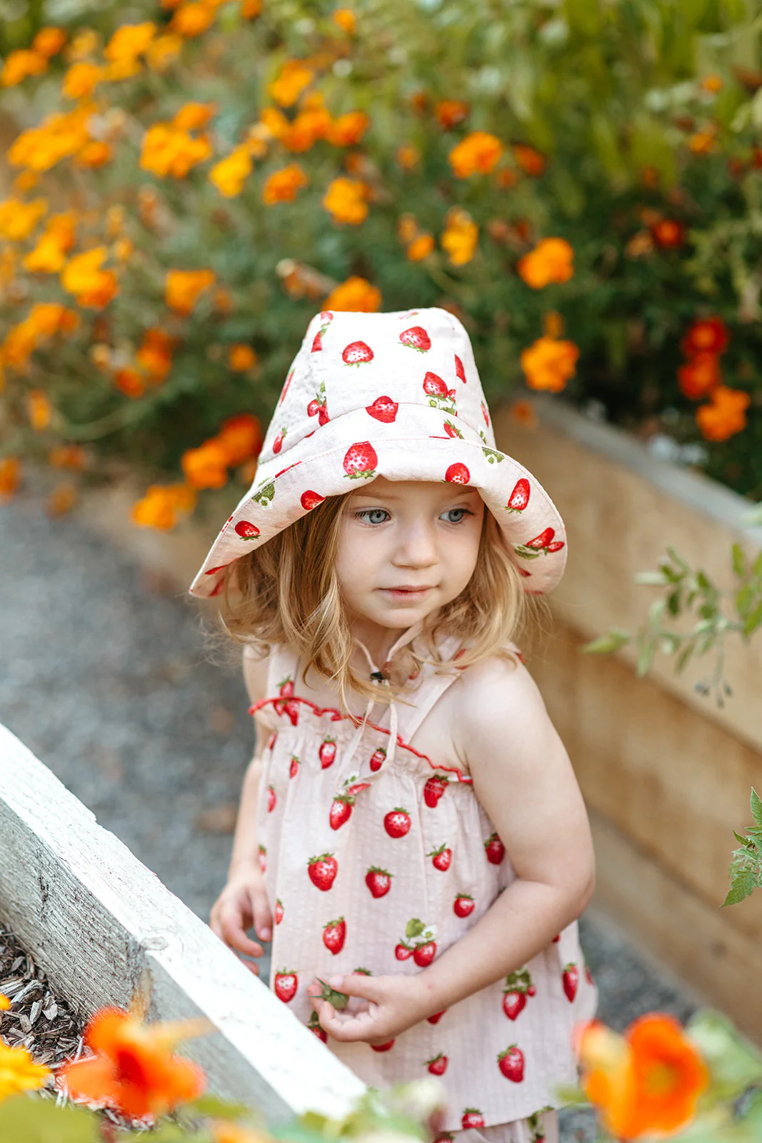 Milkbarn Strawberry Wide Brim Sun Bonnet - Image 13
