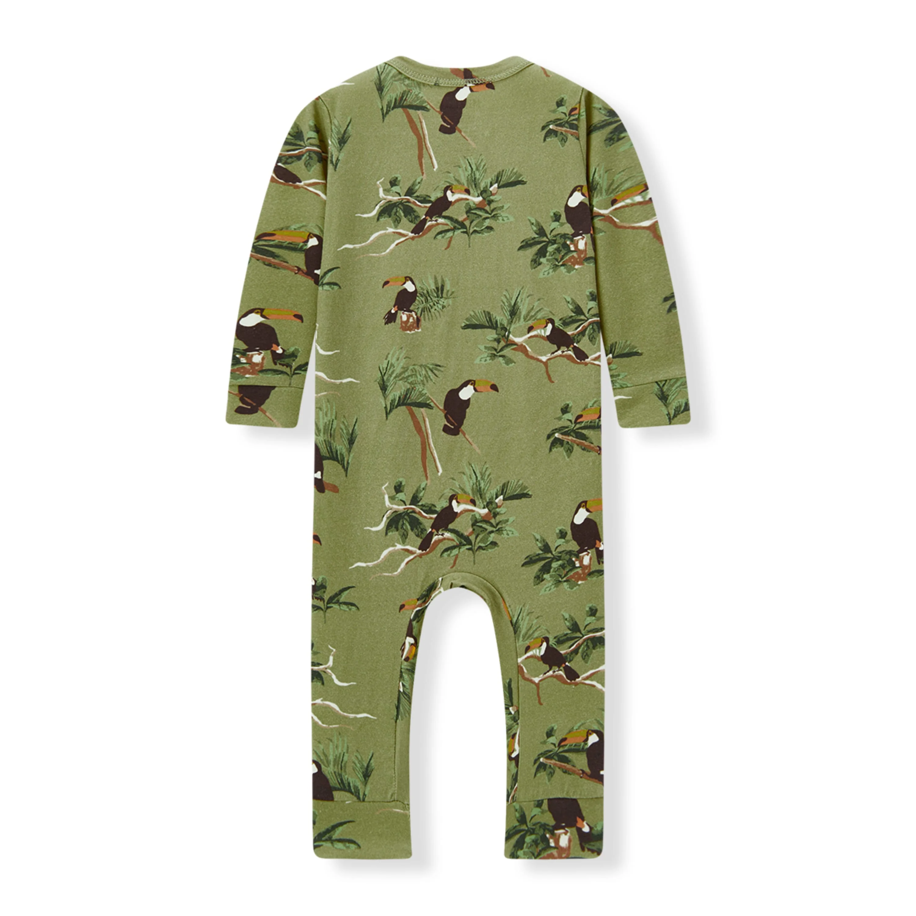 Milkbarn Toucan Cotton Stretch Zipper Pajama - Image 2