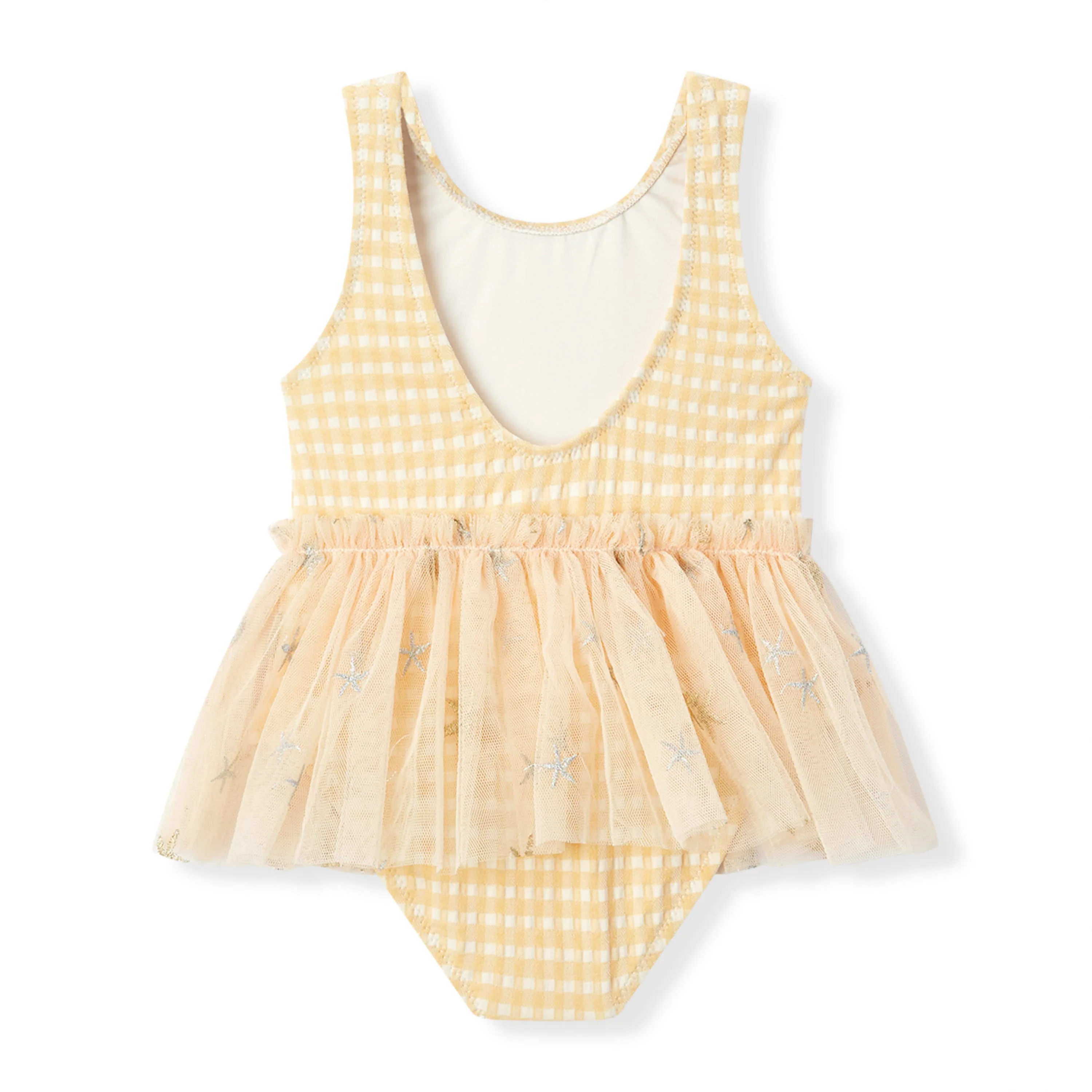Milkbarn Yellow Gingham Ballet Skirt Swimsuit - Image 2