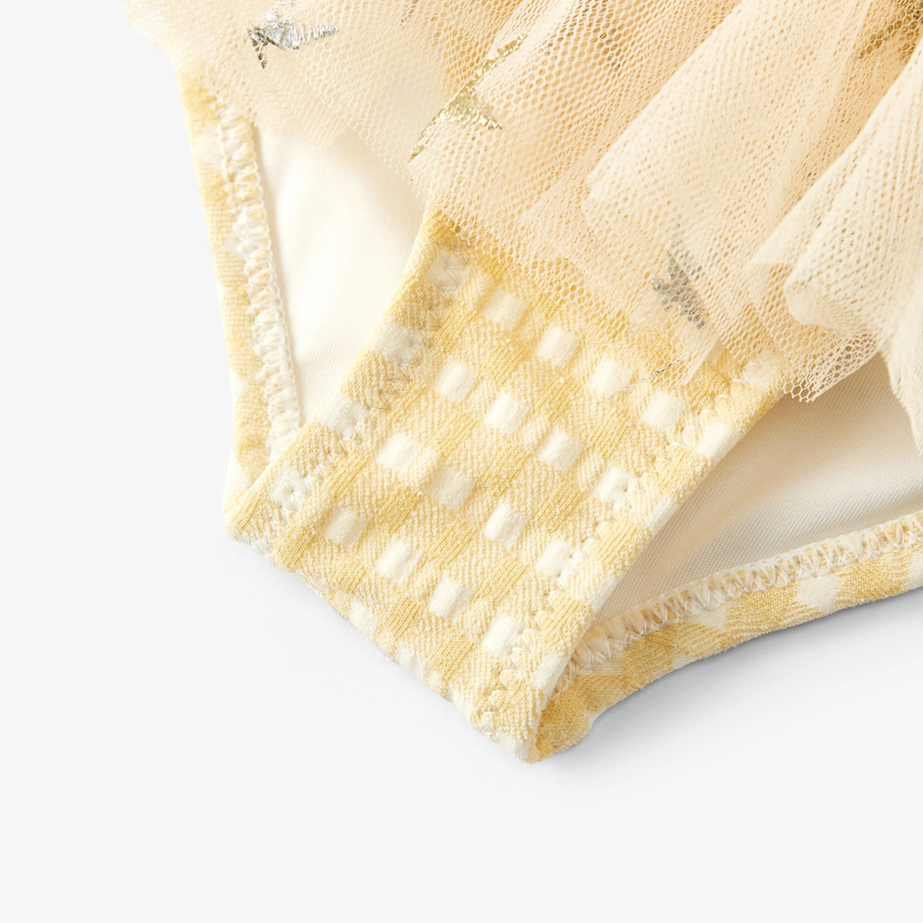 Milkbarn Yellow Gingham Ballet Skirt Swimsuit - Image 3