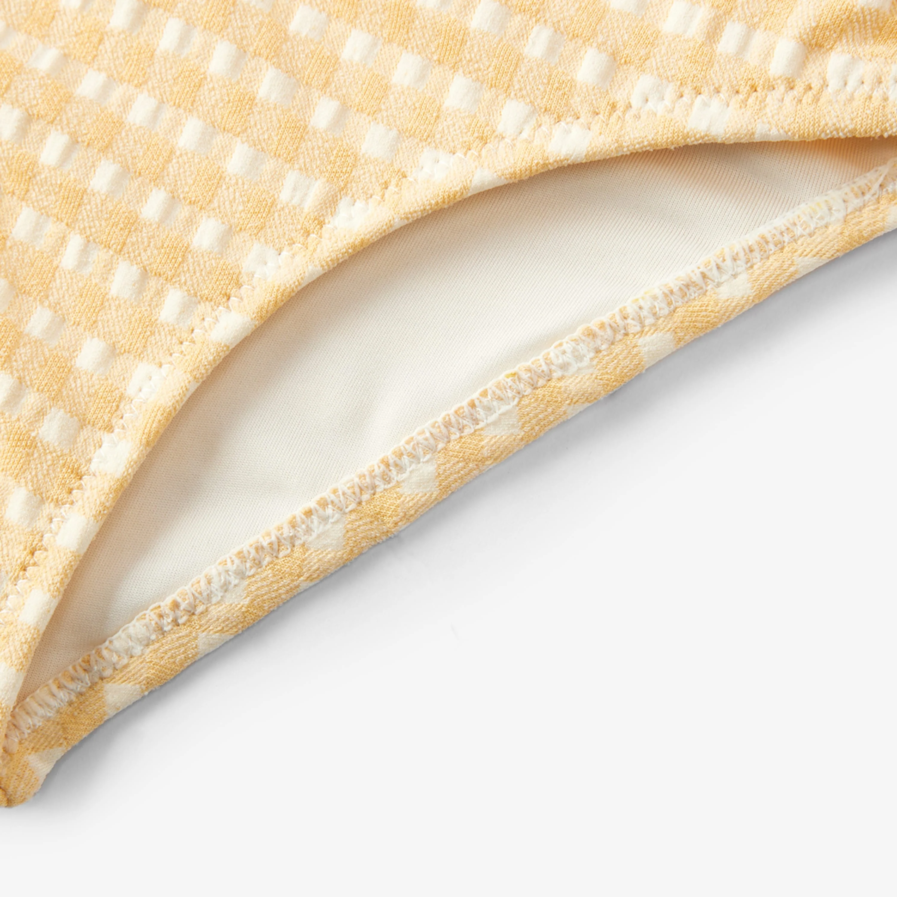 Milkbarn Yellow Gingham Ruffle Square Neck Swimsuit - Image 5
