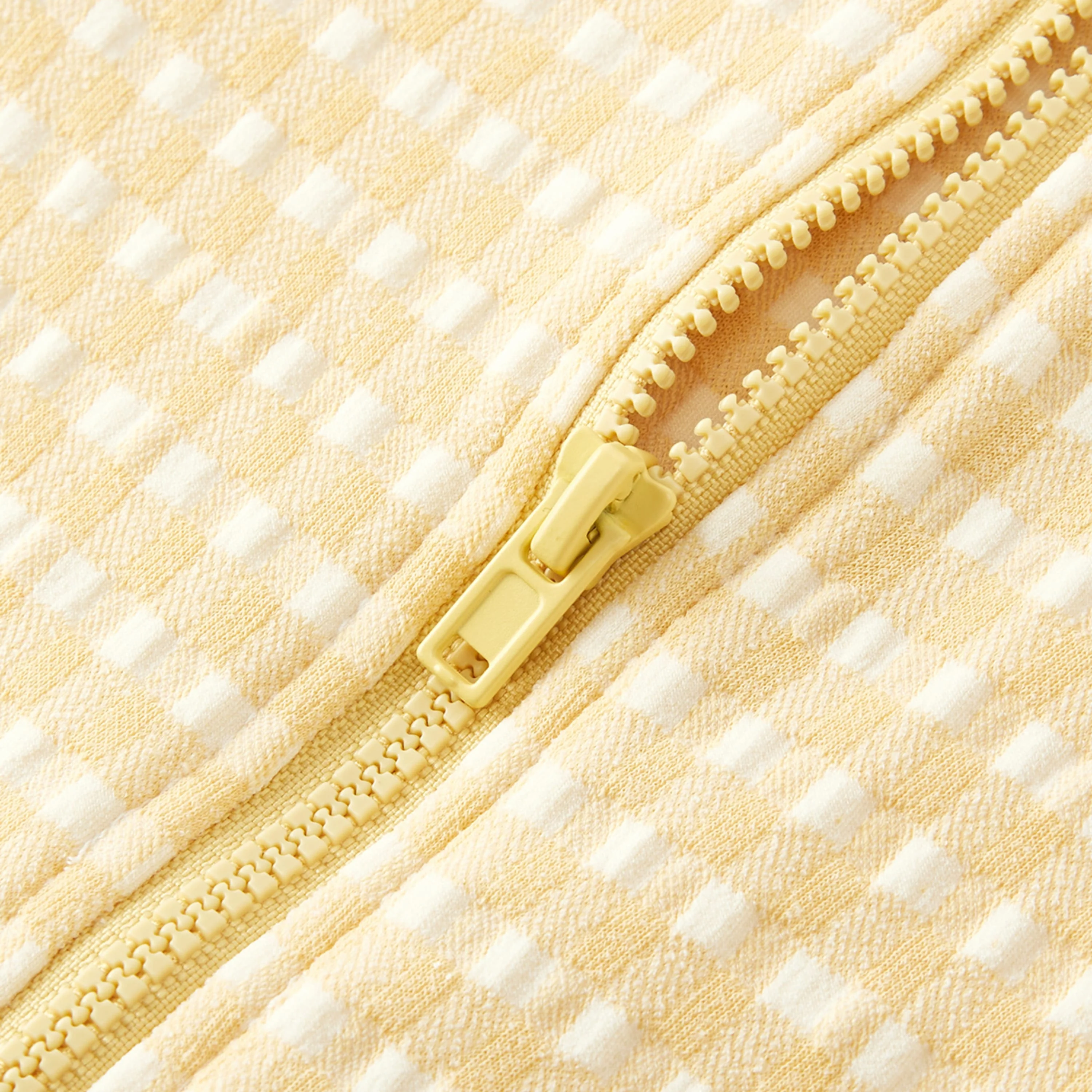 Milkbarn Yellow Gingham Zipper Shortall Swimsuit - Image 3