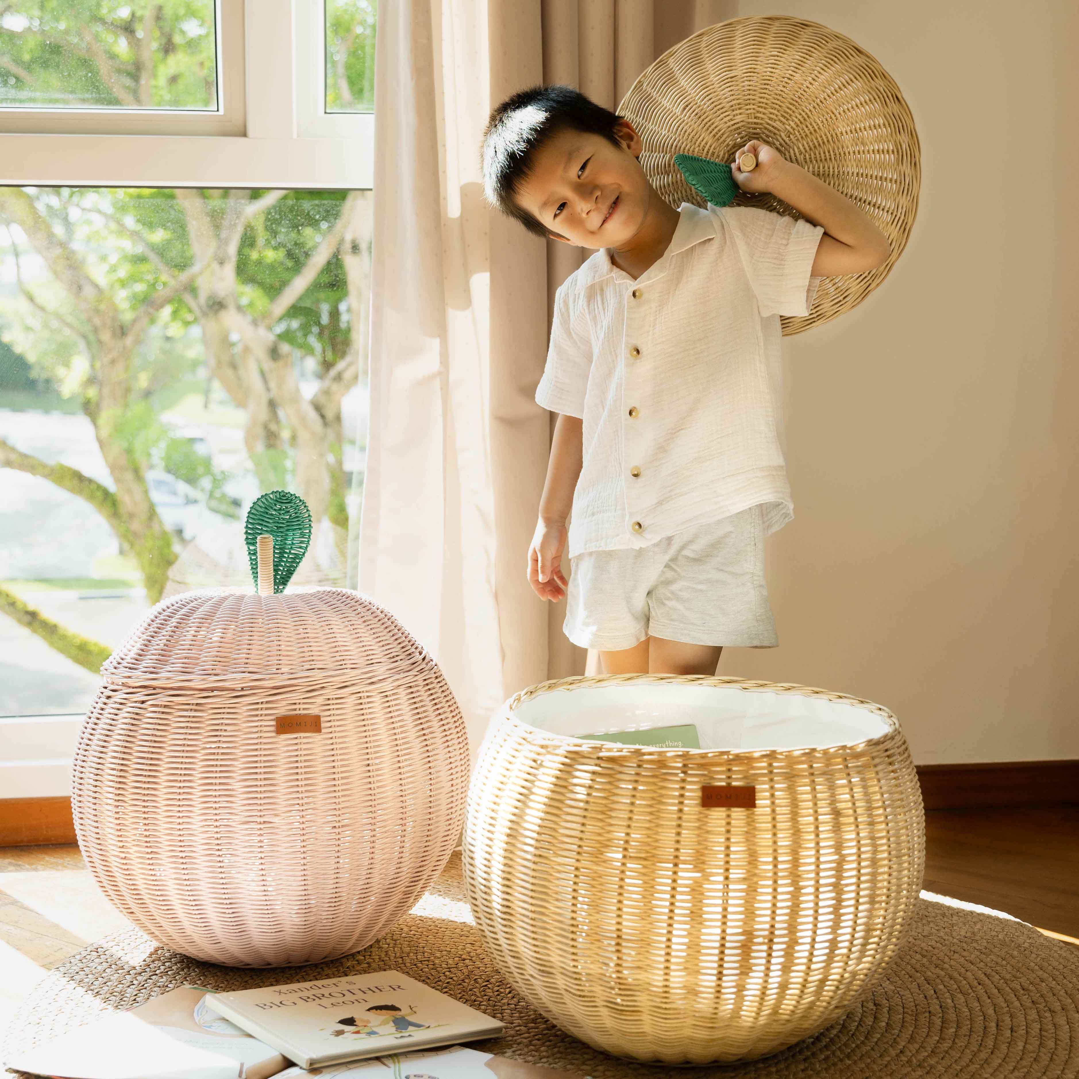 Momiji Apple Storage Basket - Pink - Image 6