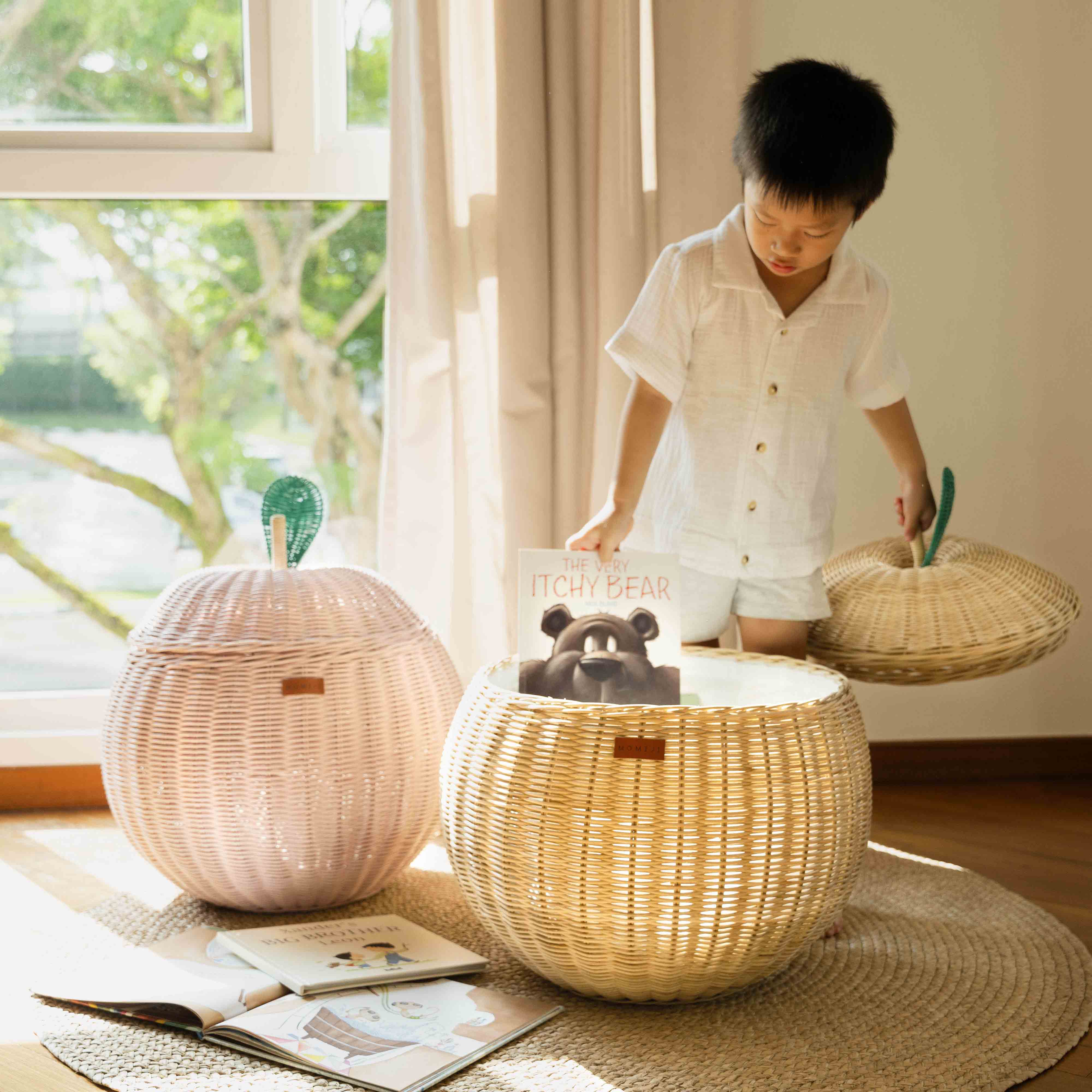 Momiji Apple Storage Basket - Pink - Image 7